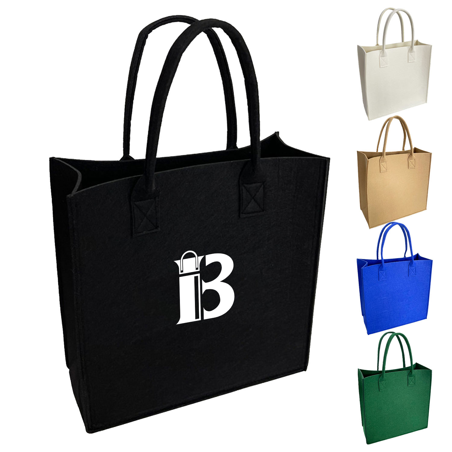 Tote Felt Shopping Bag, custom tote bag with logo imprint 2