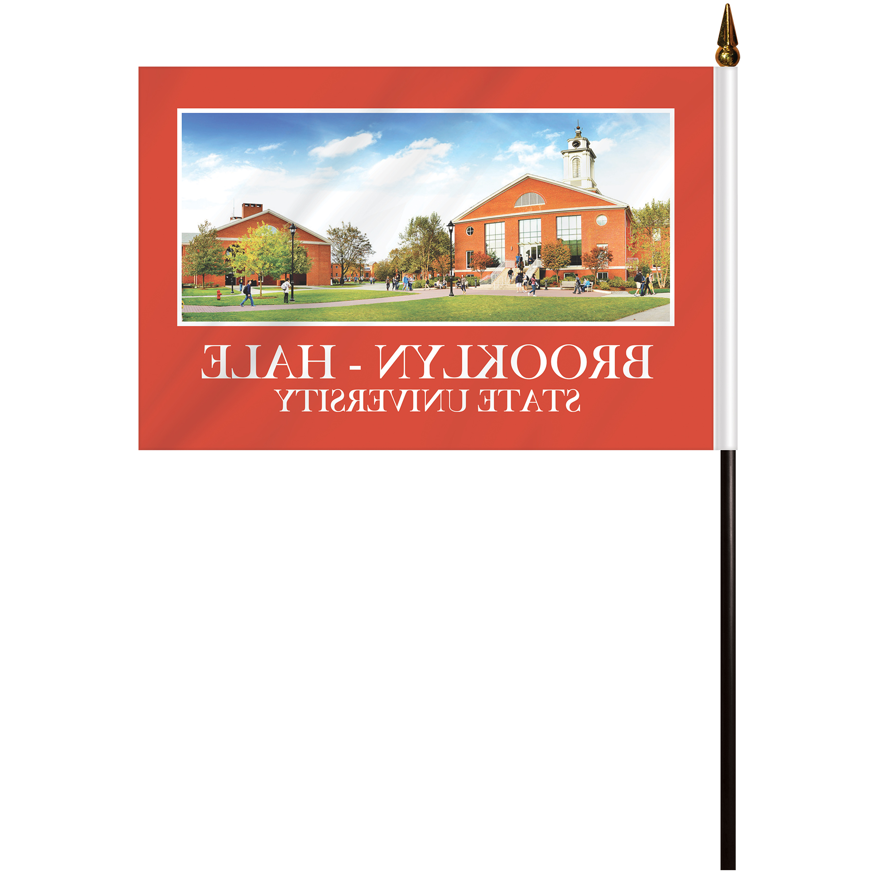 6" x 9" Single Reverse Polyester Stick Flags 9