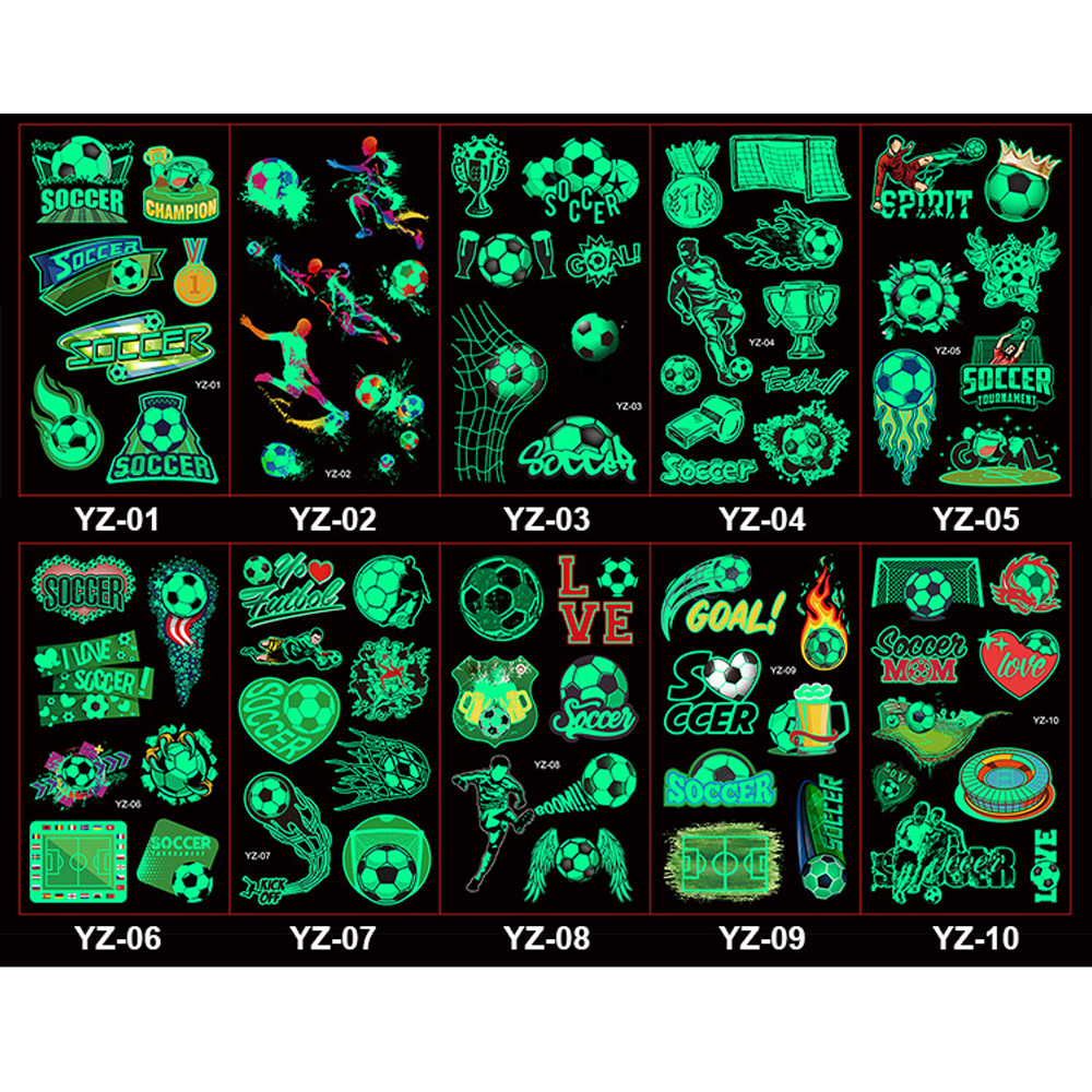 Qatar World Cup Luminous Football Tattoo Sticker 2