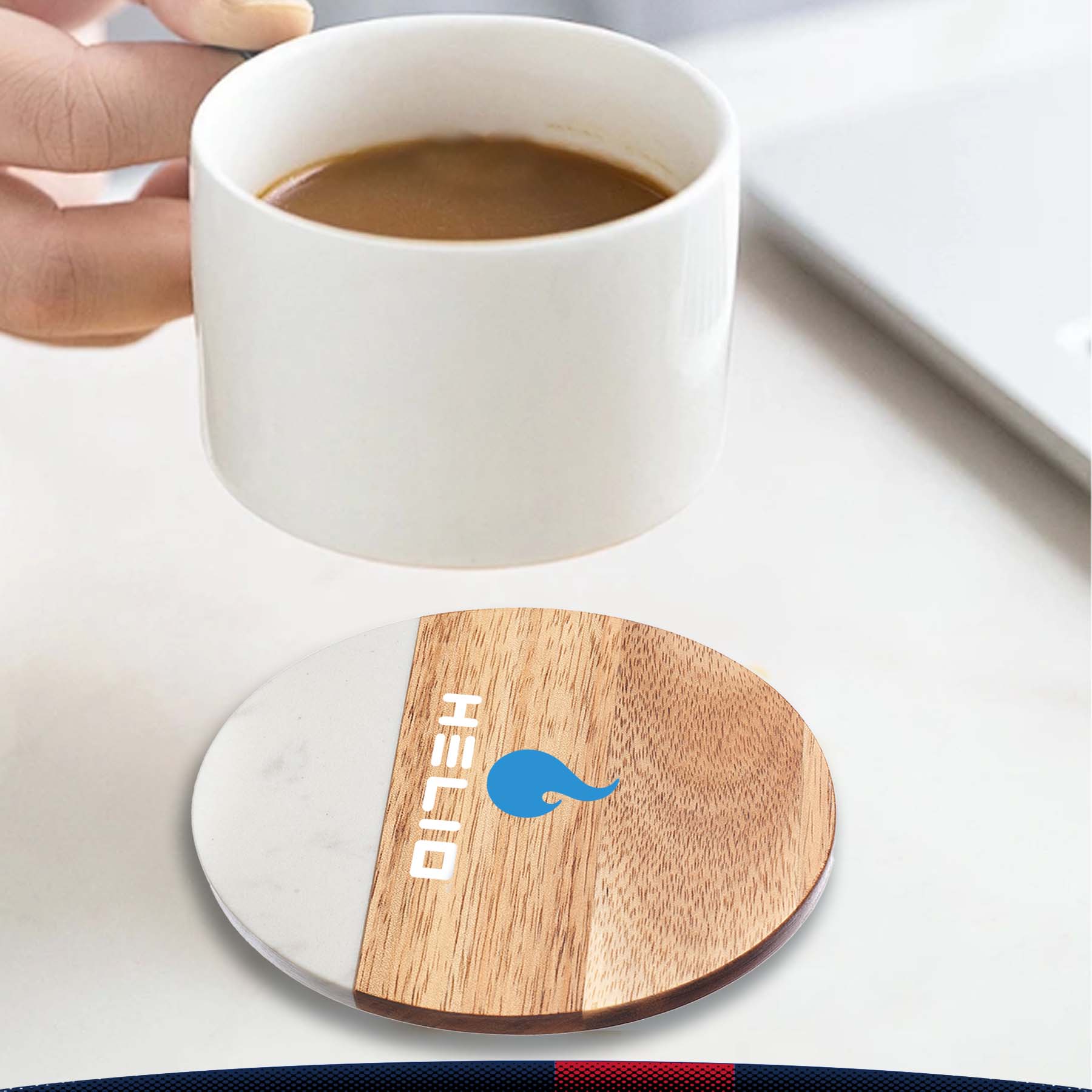 Hoisa Round Wood Coasters 5