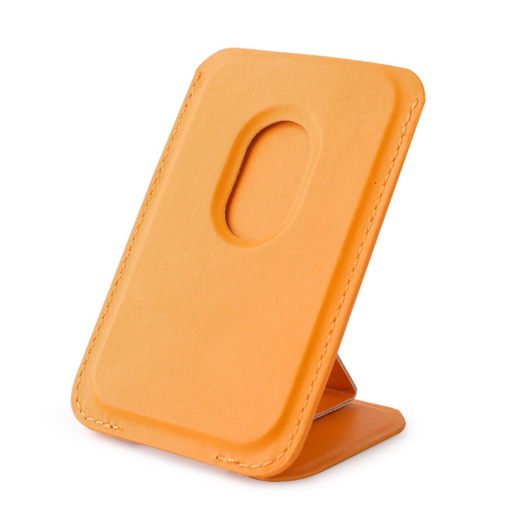 Magnetic Leather Wallet Cards Holder Stand with Kickstand 5