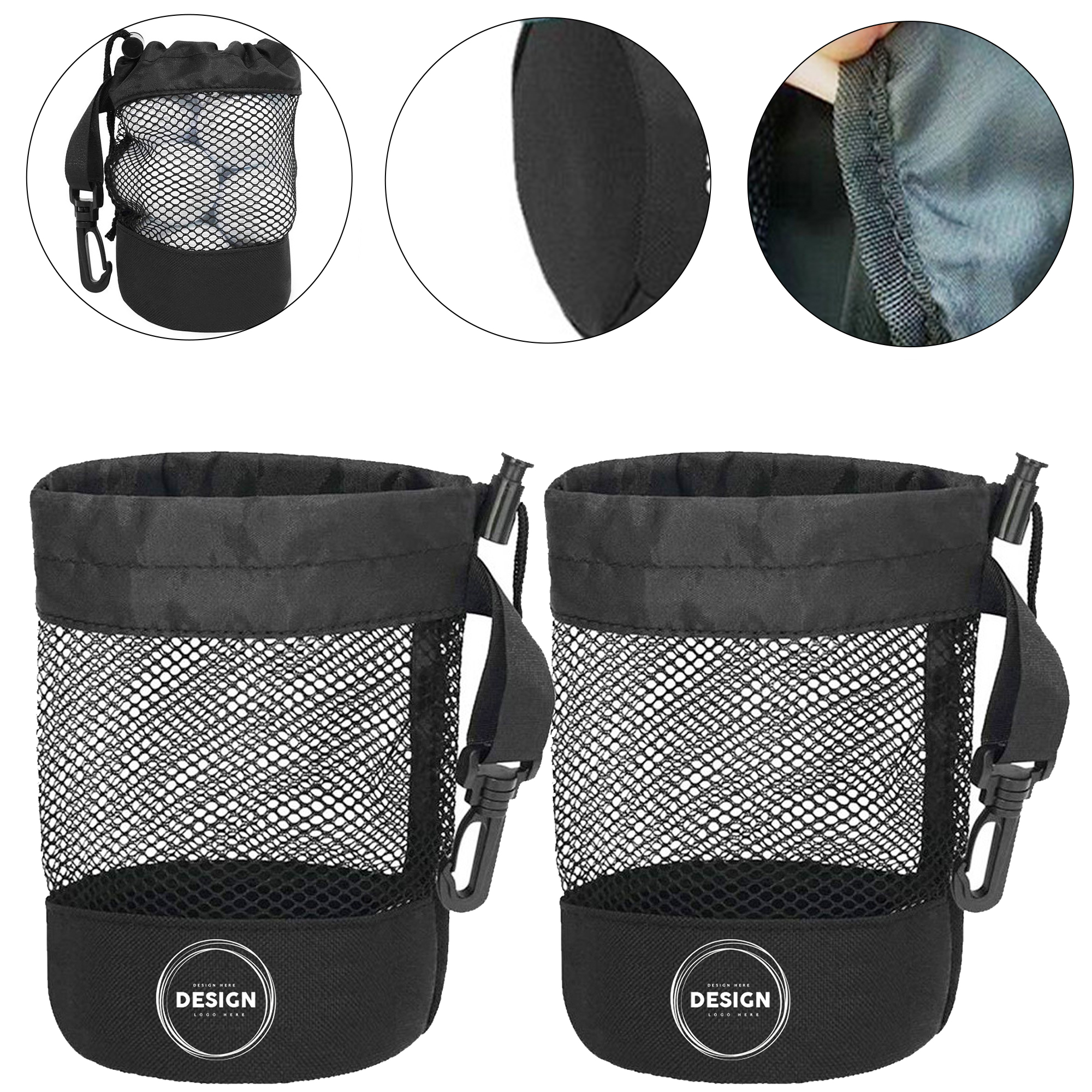 Durable Nylon Golf Ball Storage Bag 1