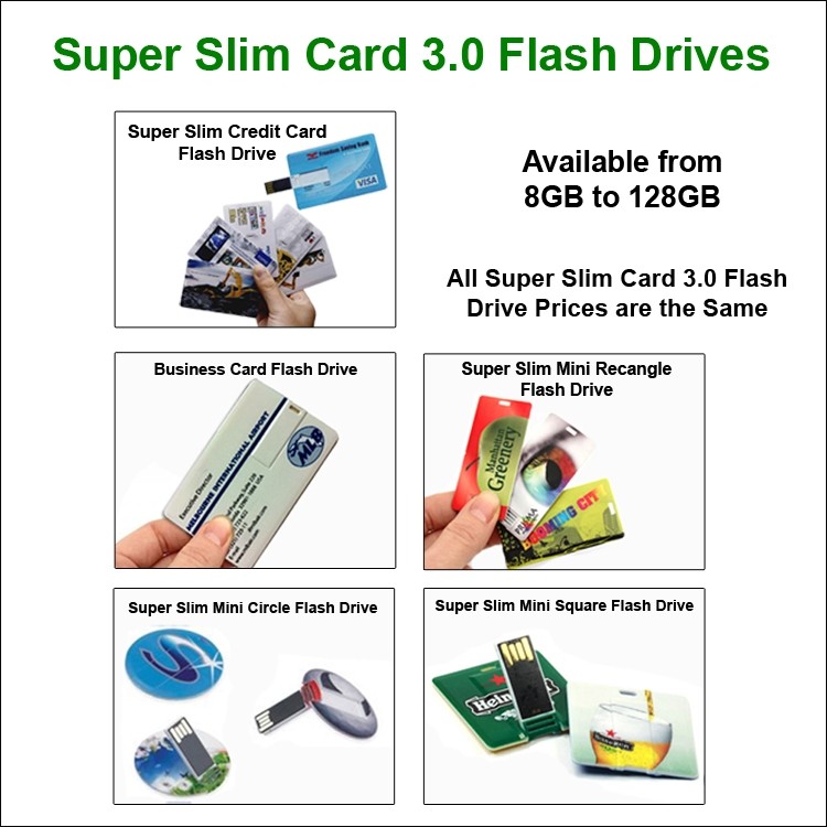 Super Slim Card USB 3.0 Flash Drives - 32 GB