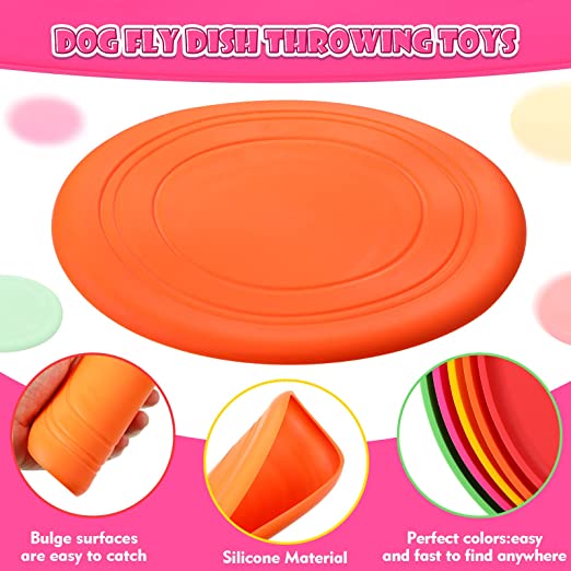Non-Slip Silicone Flying Saucer/Discs Resistant Chew Dog/Pet/Puppy Toy 13