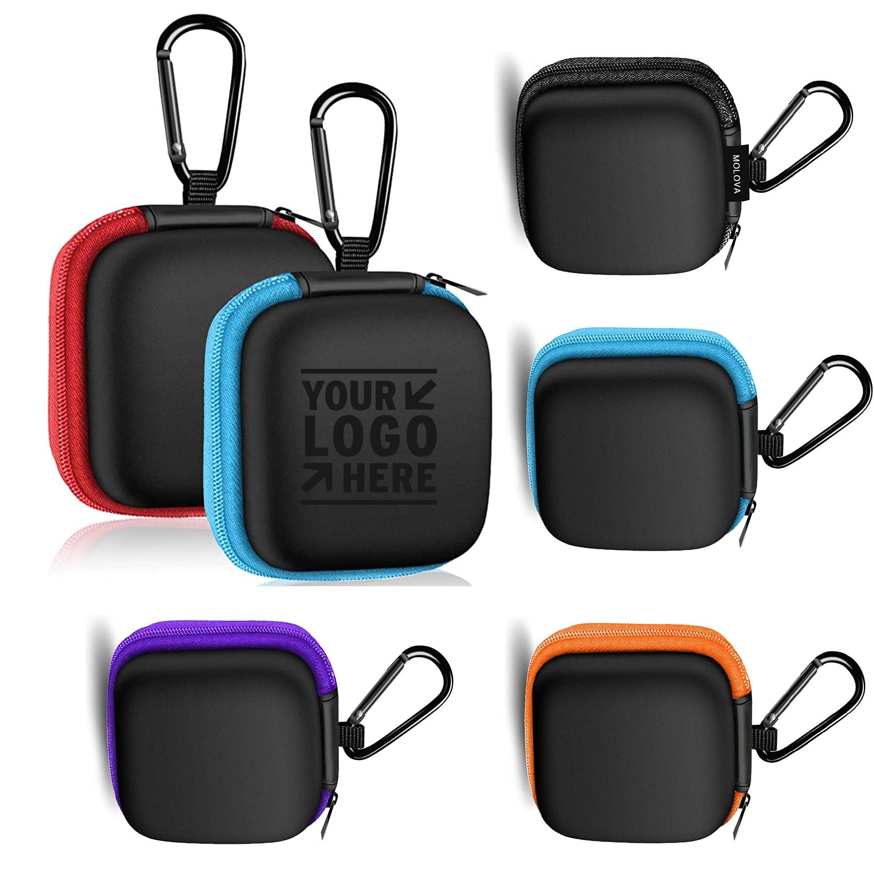 Square Earbud Case Portable EVA Carrying Case 3
