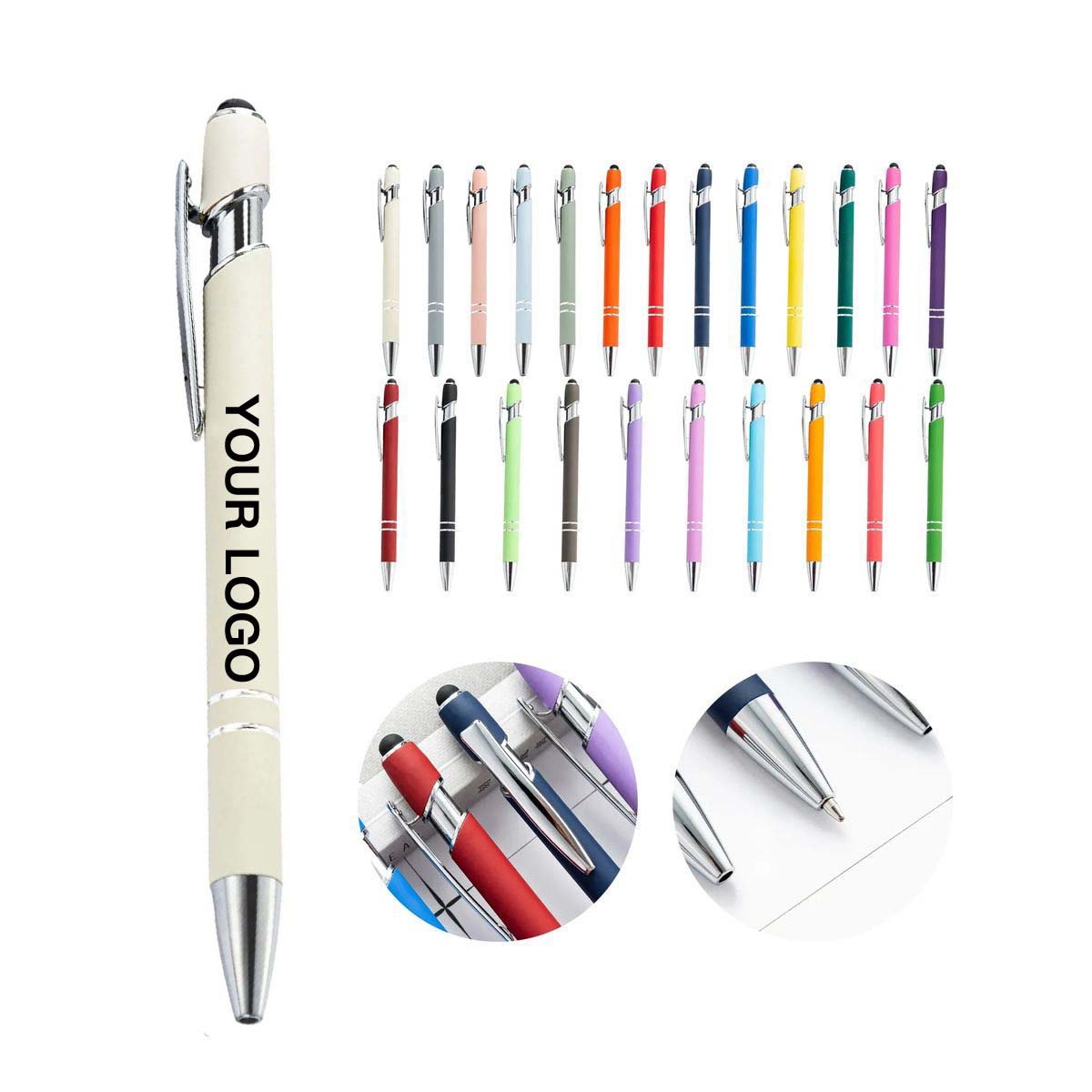 Metal Retractable Stylus Pen for Writing and Screens 4