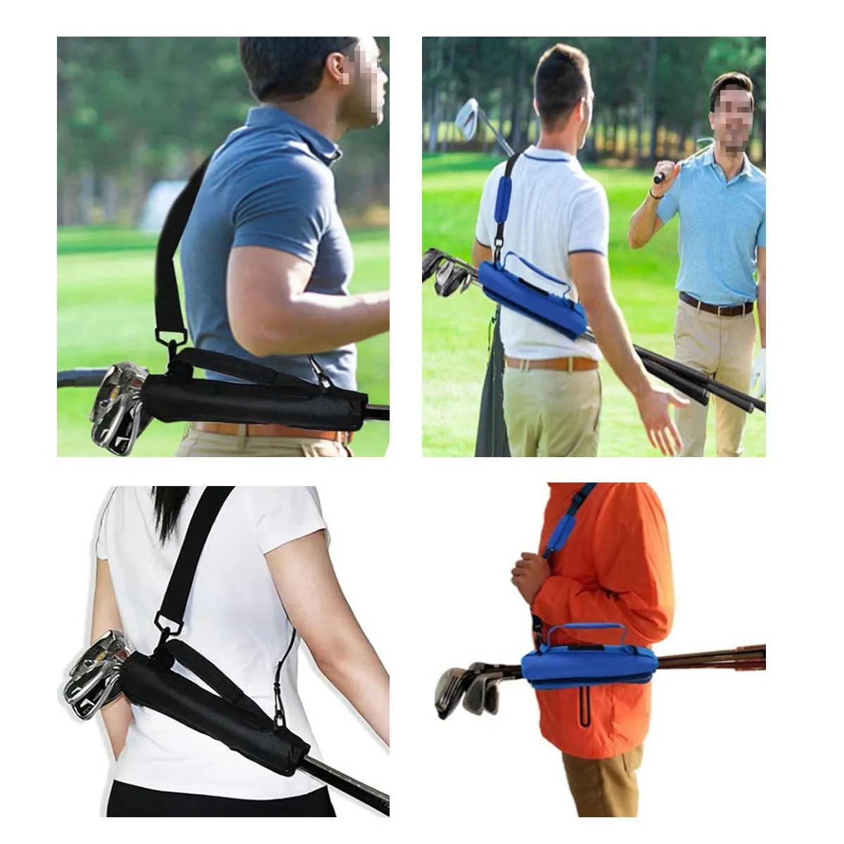 Outdoor Portable Nylon Foldable Golf Club Travel Carry Bag 2