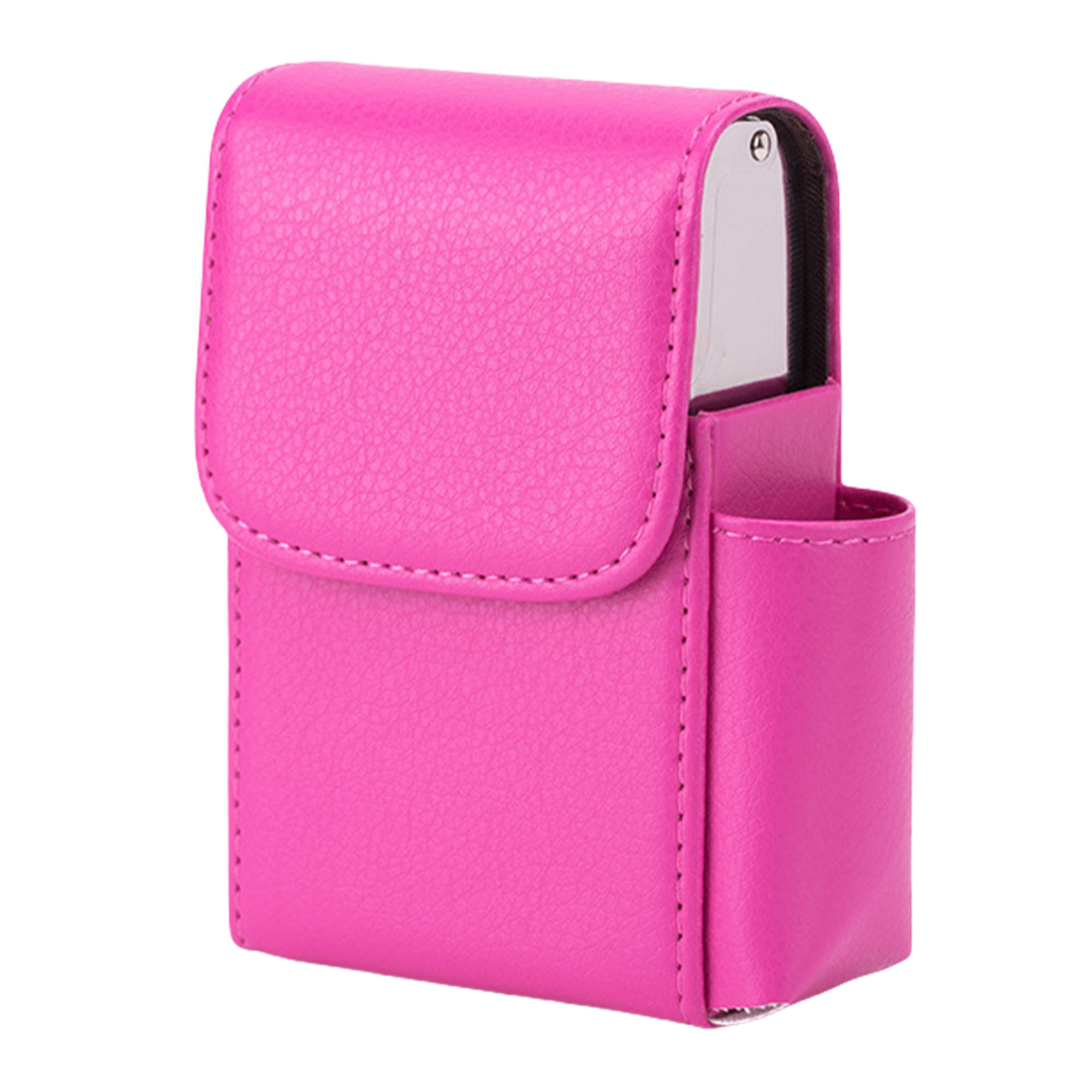 Leather Cigarette Case Flip Top Magnetic Closure 2