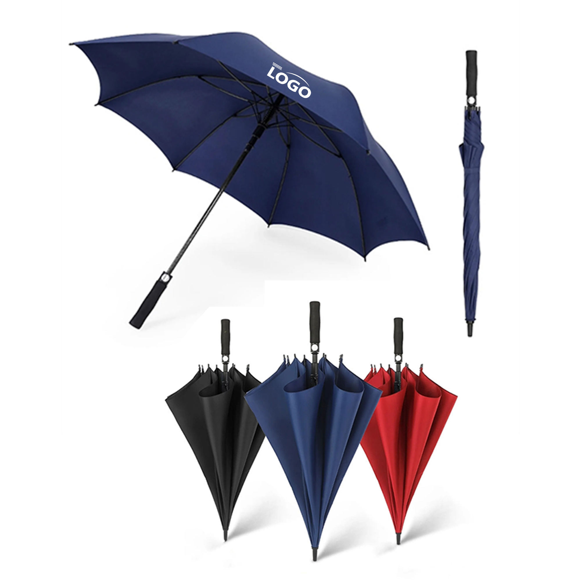 Durable Golf Long 8 Ribs Fiber Umbrella 2