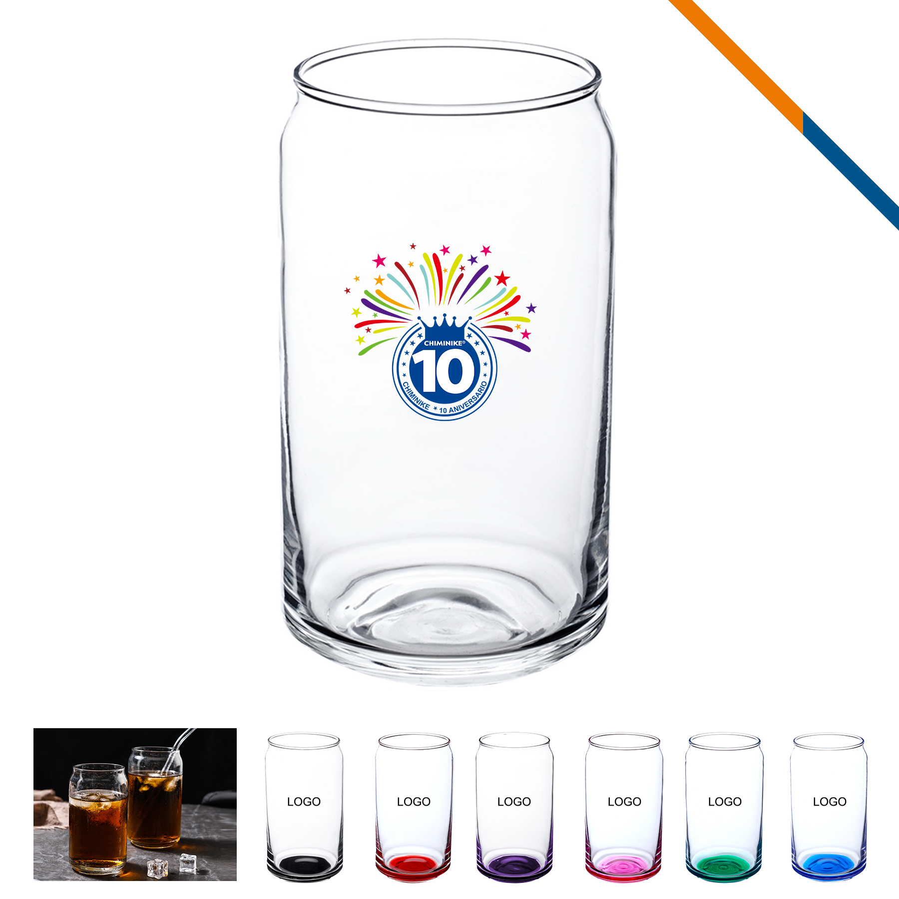 Harlan Can Shaped Beer Glasses 10