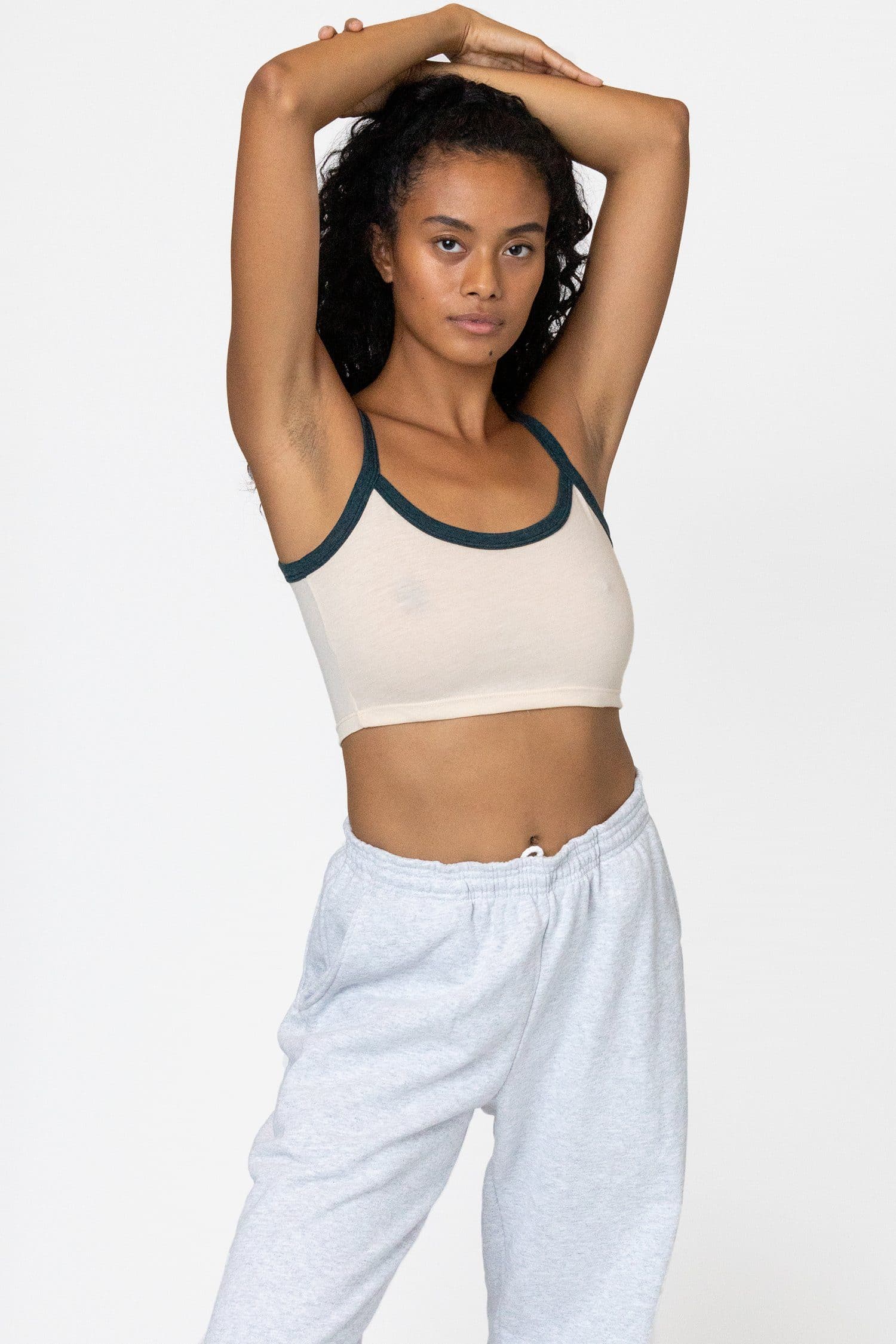 POLY COTTON CROPPED SPAGHETTI TANK 10