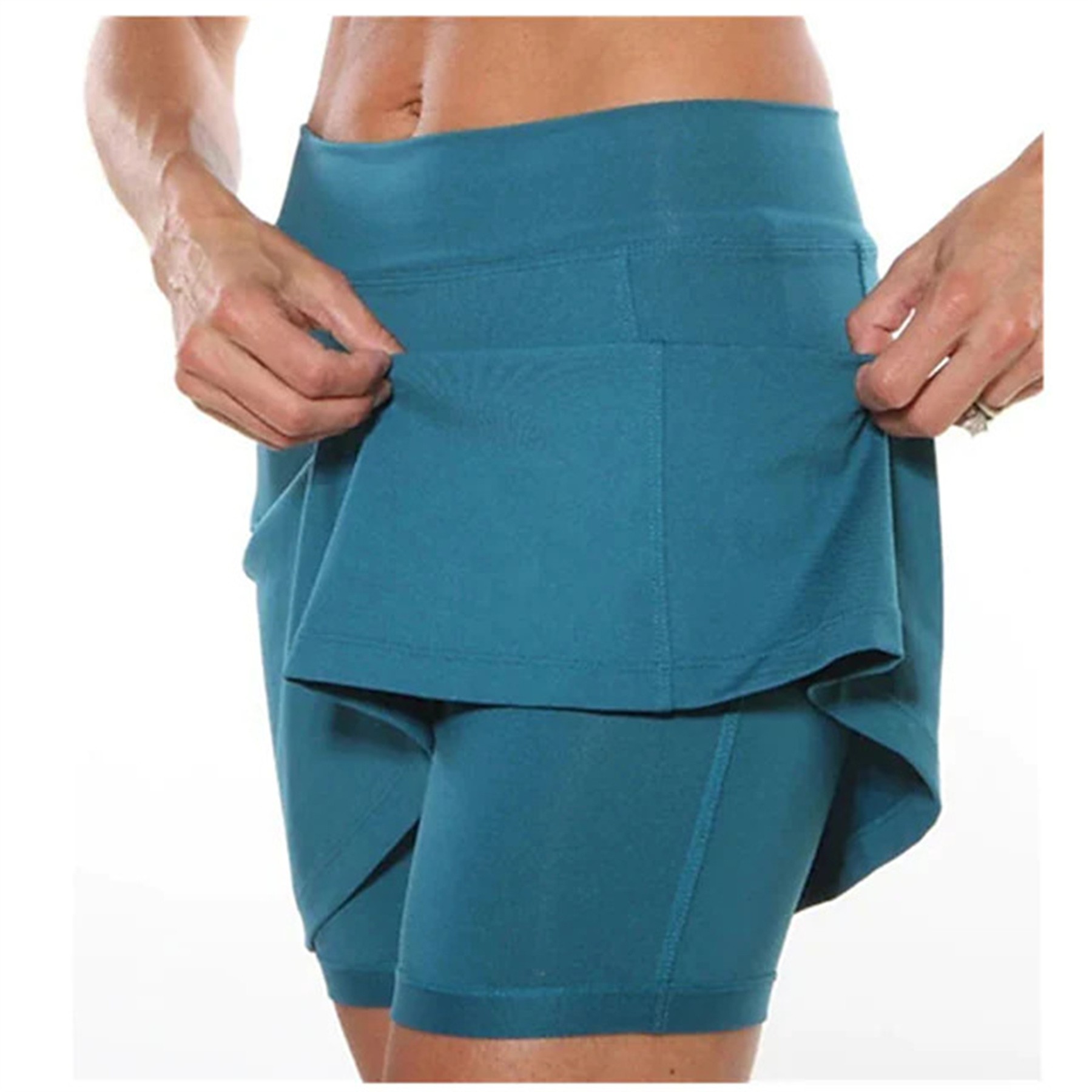 High Waist Athletic Sports Pants Skirt Casual Shorts 10