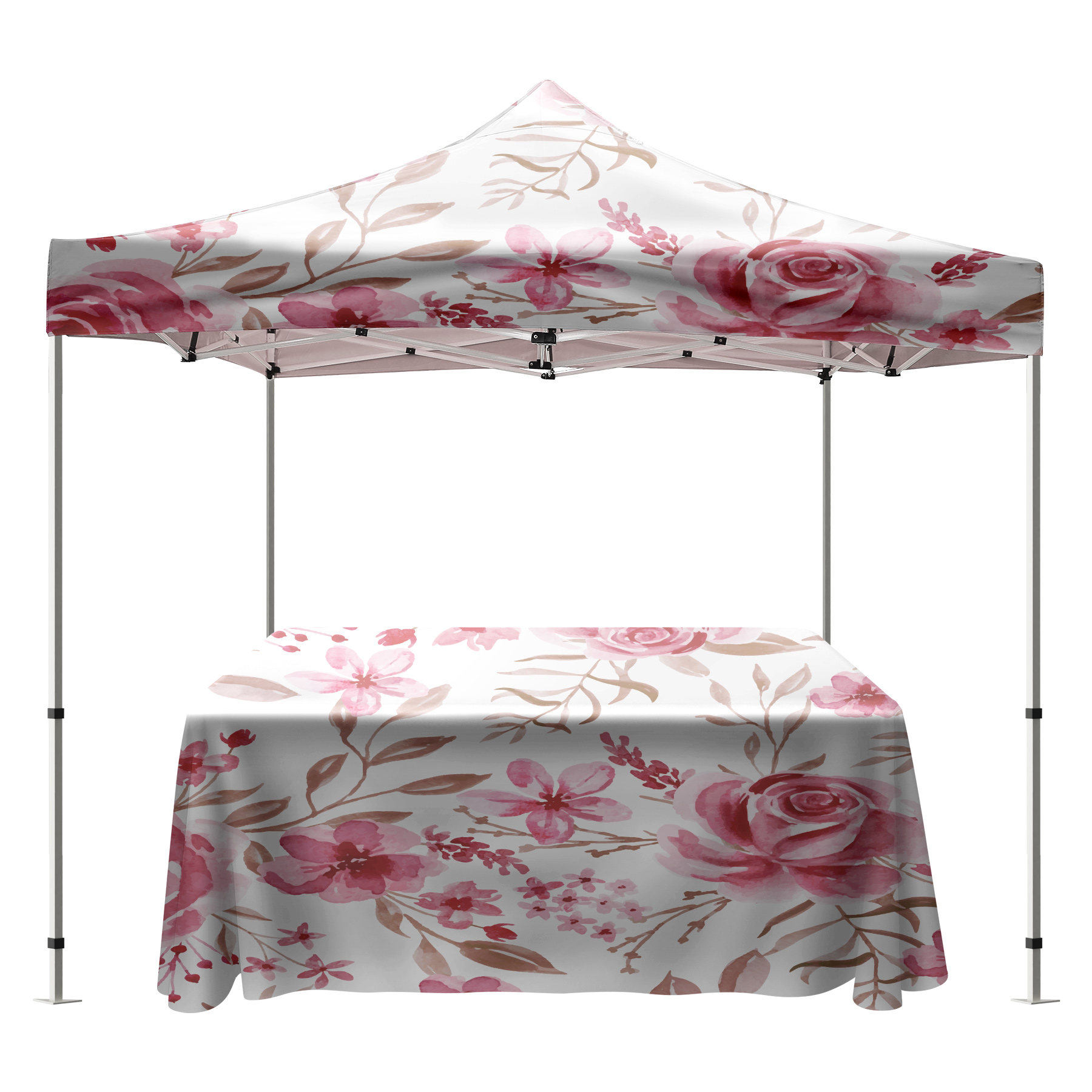 10' x 10' Advertising Canopy Tent With 6' Sublimated Table Cover Set 6