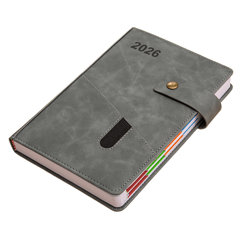 2026 A5 Daily Planner Notebook with Pocket PU Schedule Book Calendar 12