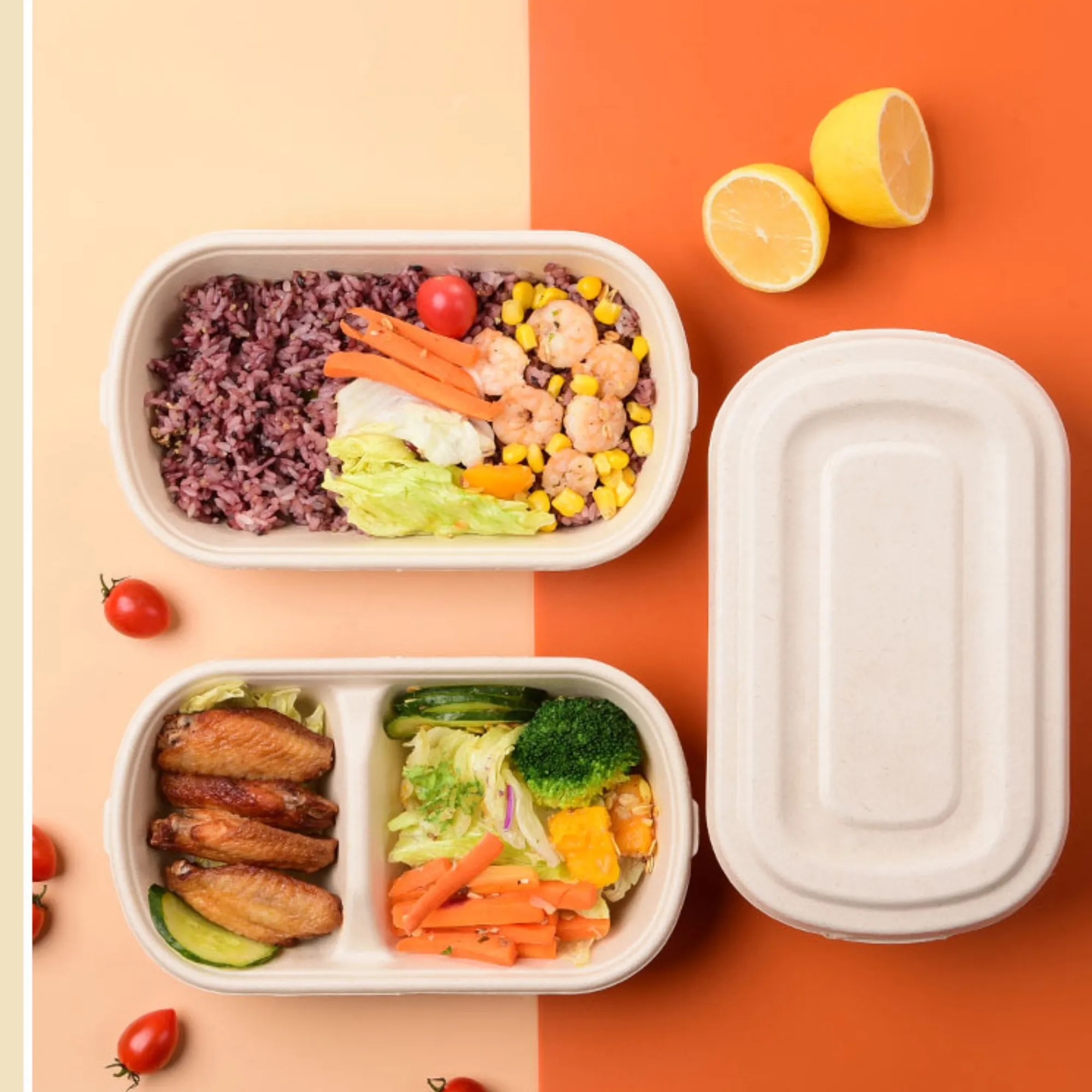 23oz Disposable Salad Lunch Box 2