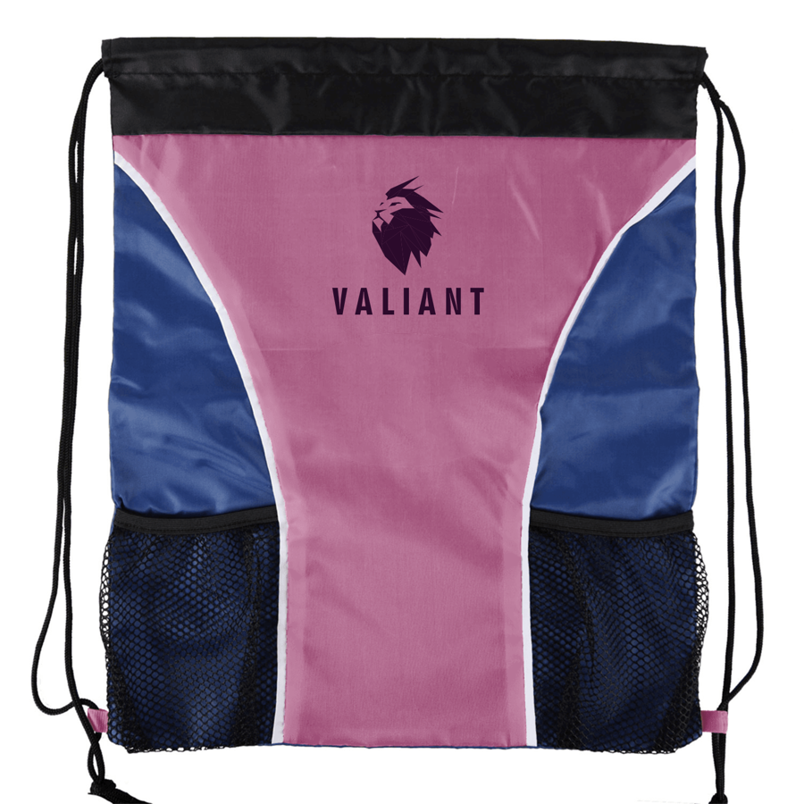 RPET Full Sublimation Multi-Panel Drawstring Bag with 2 Mesh
