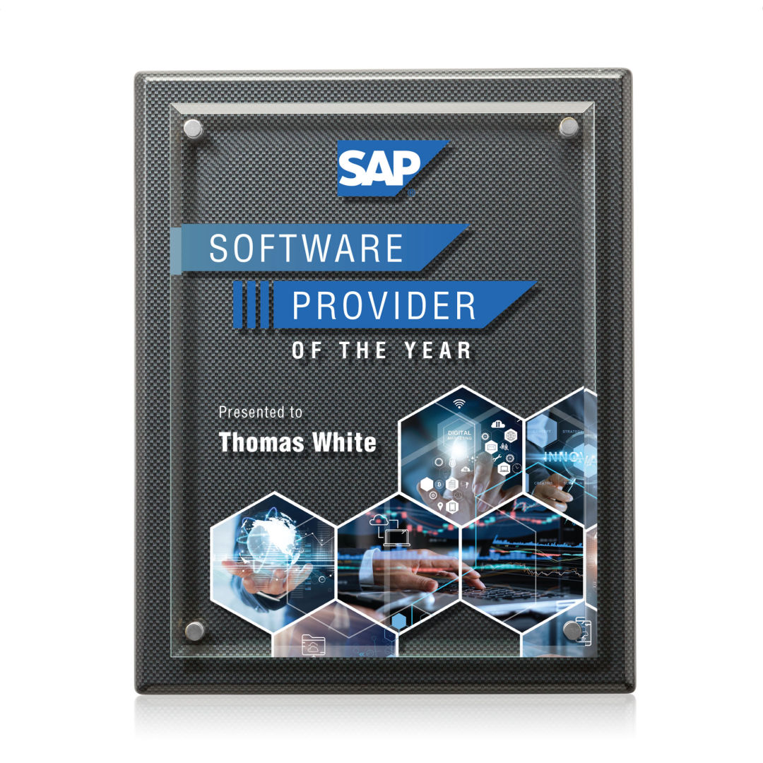 Caledon VividPrint™ Plaque - Carbon Fibre/Silver 19