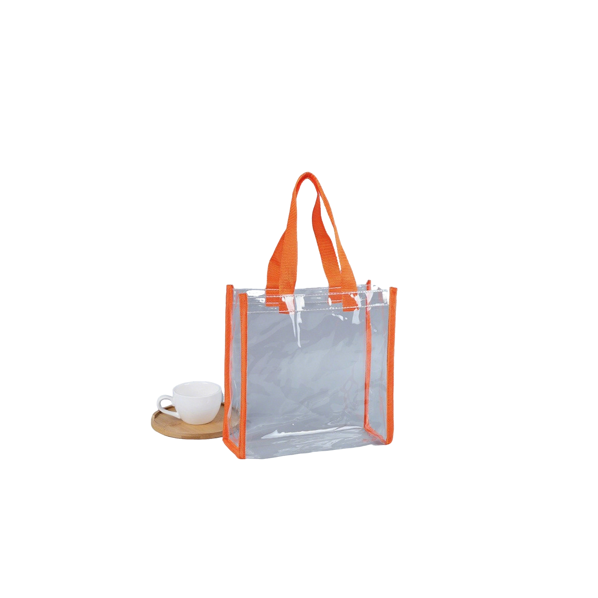 Transparent Polyvinyl Chloride Stadium Tote 11.9" x 11.9" x 6" 5