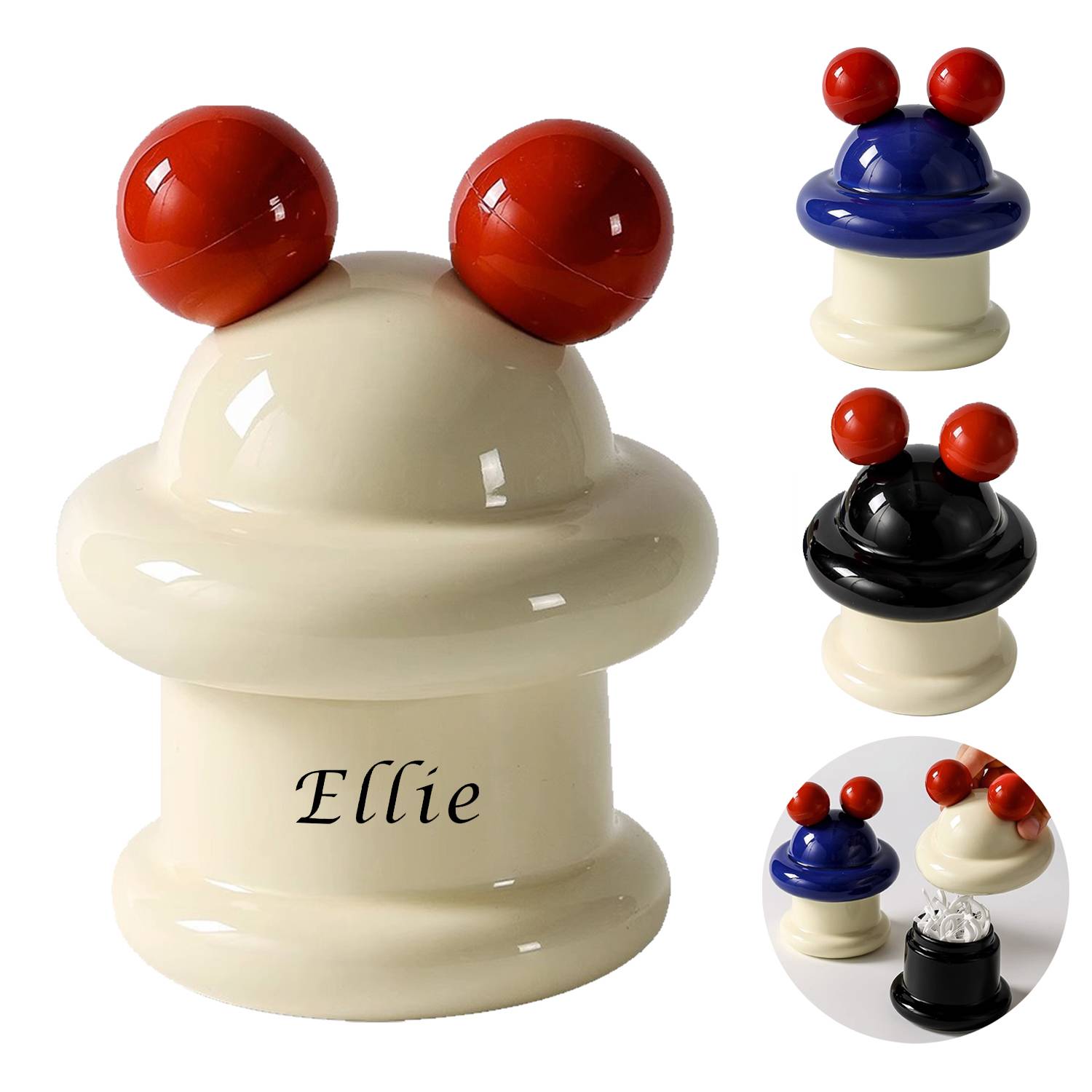 Porcelain Cotton Swabs Holder Organizer 5