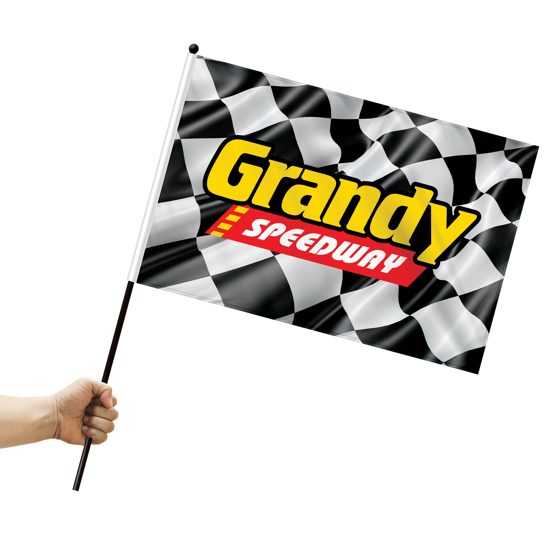 12"x 18" Single Reverse Polyester Stick Flags 4
