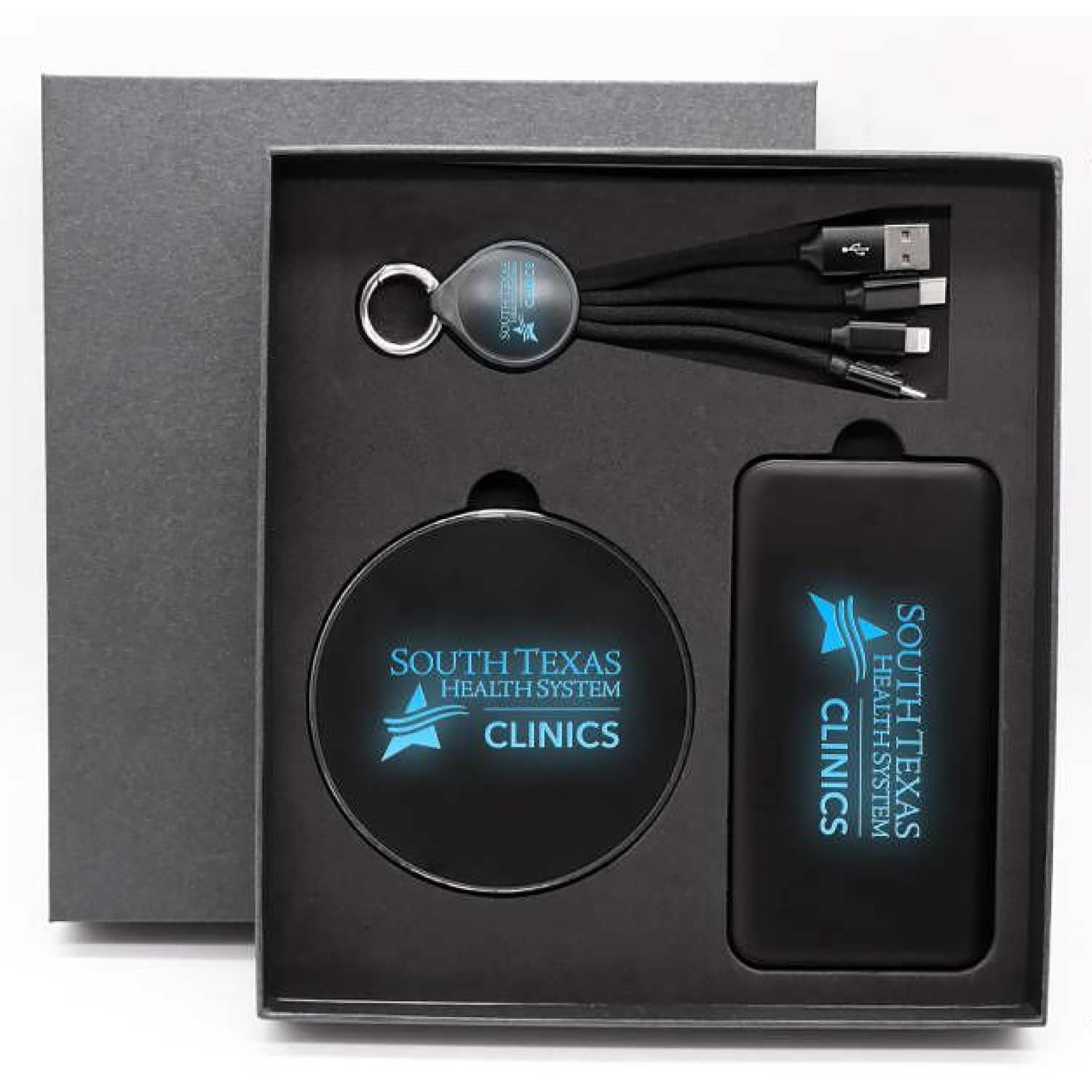 4,000 mAh LED Light-Up Power Bank Gift Pack Set 4