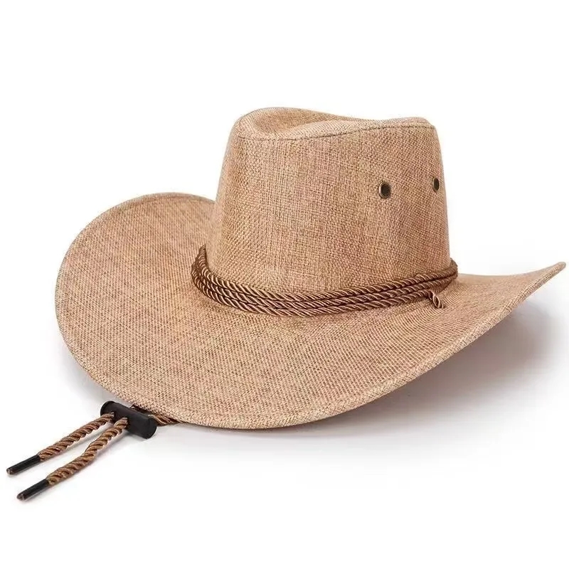 Summer Linen Style Cowboy Hat 6