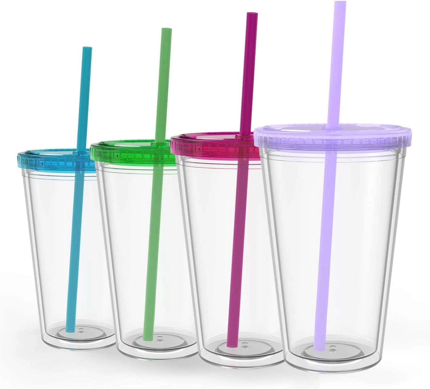 16oz Double Wall Tumbler with Straw 5