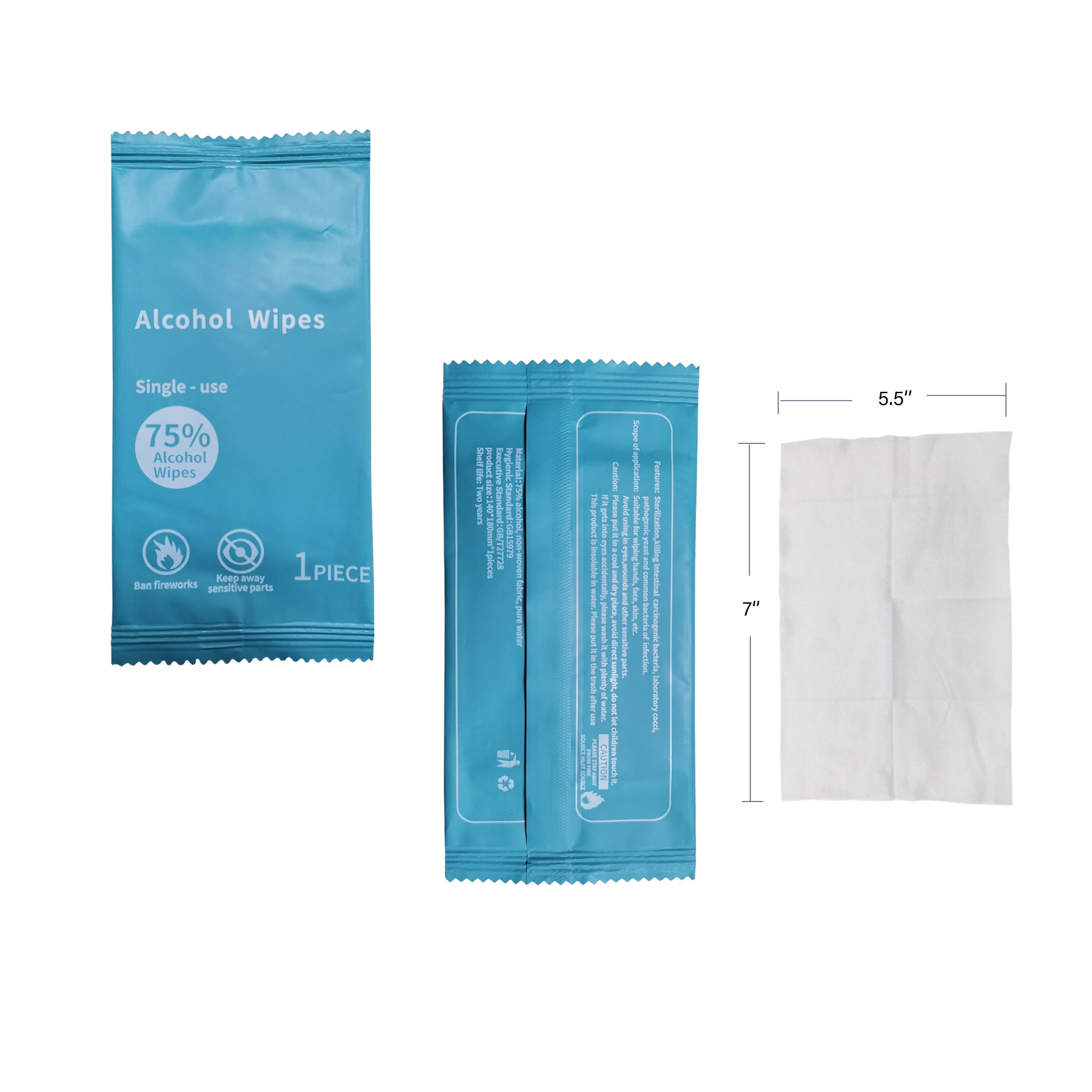 Disposable 75% Alcohol Wipes 3