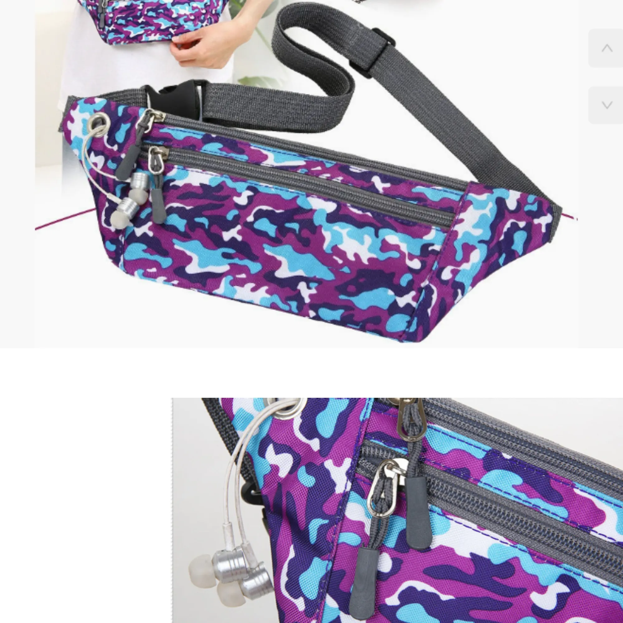 Camouflage Pattern Custom - Logo Sports Waist Packs 2