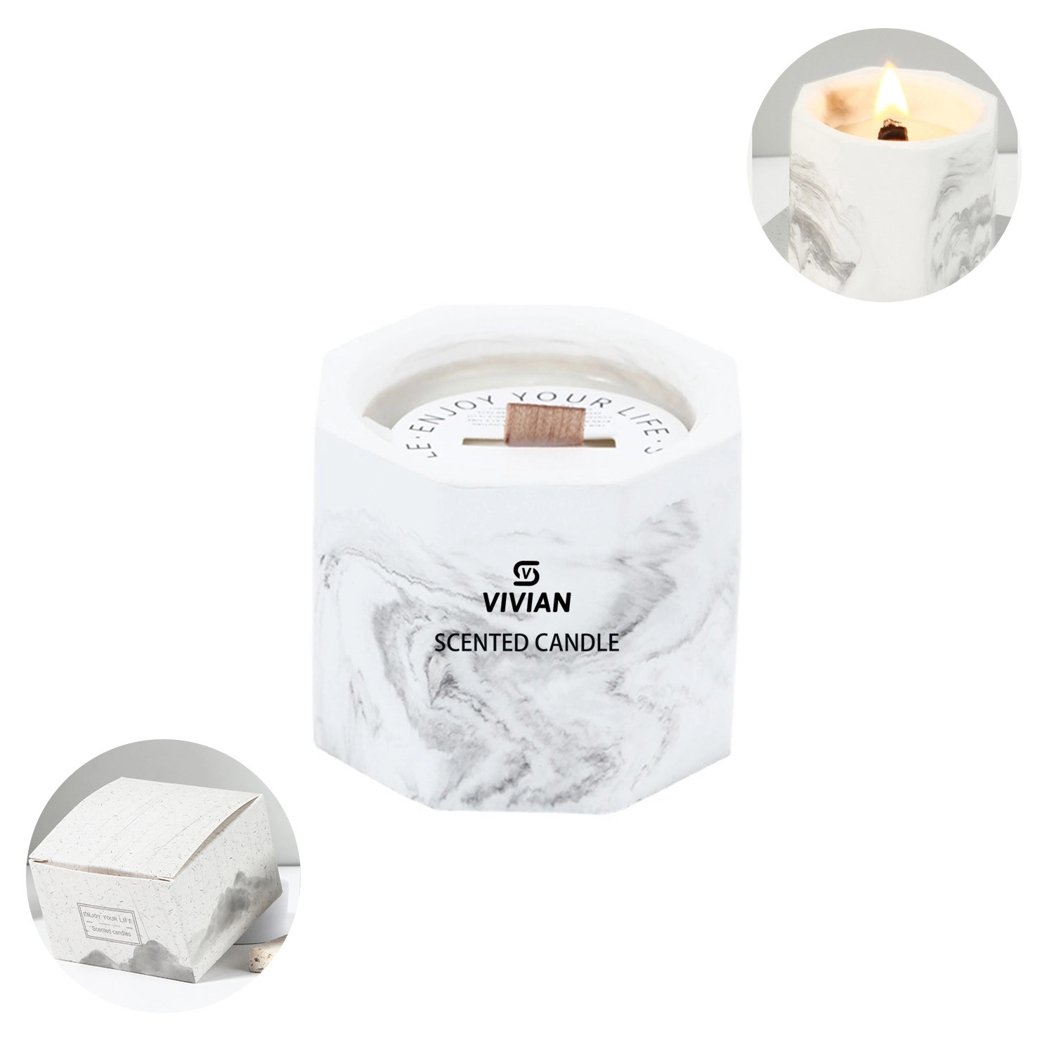 3.5 Oz. Marbled Scented Candles 1