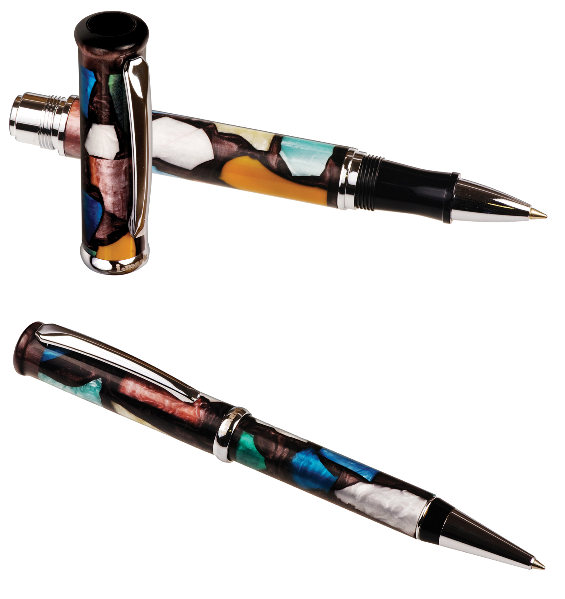 Ipicasso Twist Action Ballpoint Pen & Screw Off Cap Rollerball