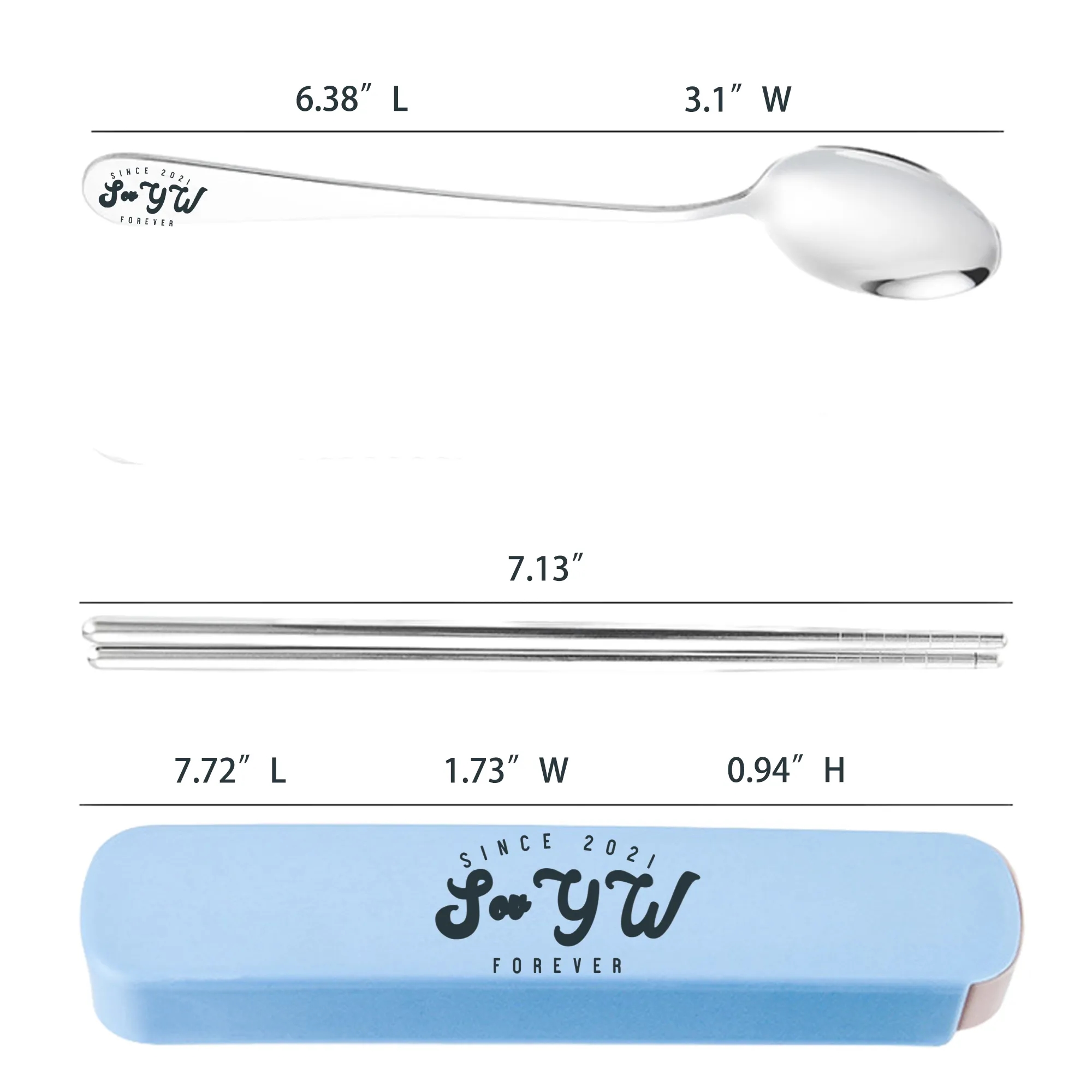 Portable Pull-Out Tableware CutleryTableware 2 Piece