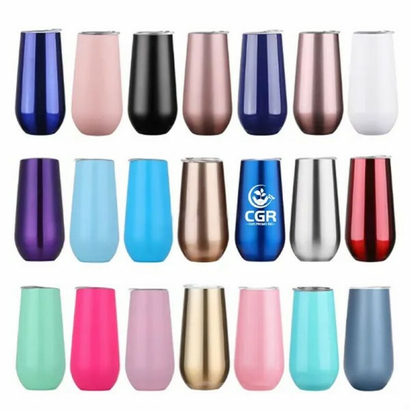 Elegant 6Oz Insulated Champagne Flute Tumbler