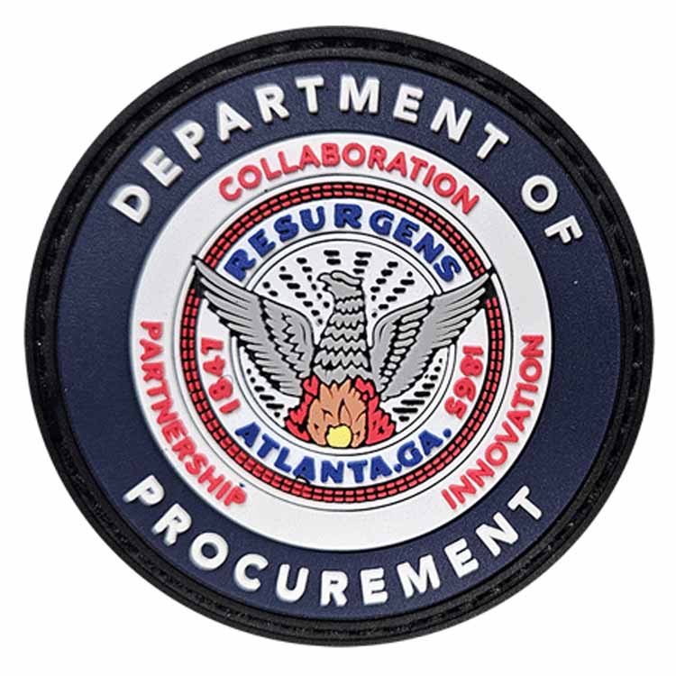 Custom 2D Silicone Label/Patch Orient Made 9