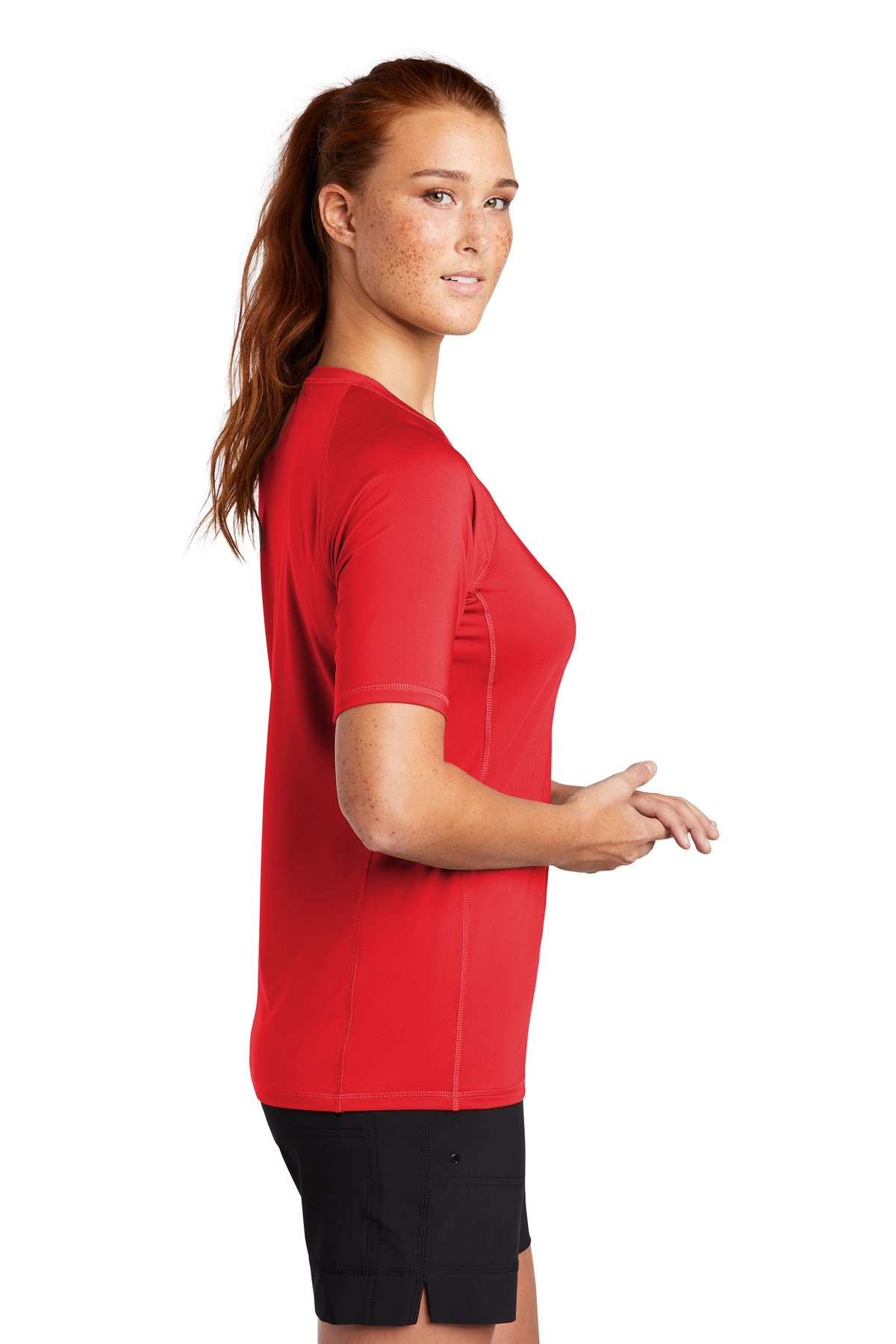 Sport-Tek Women's Rashguard Tee. LST470 24