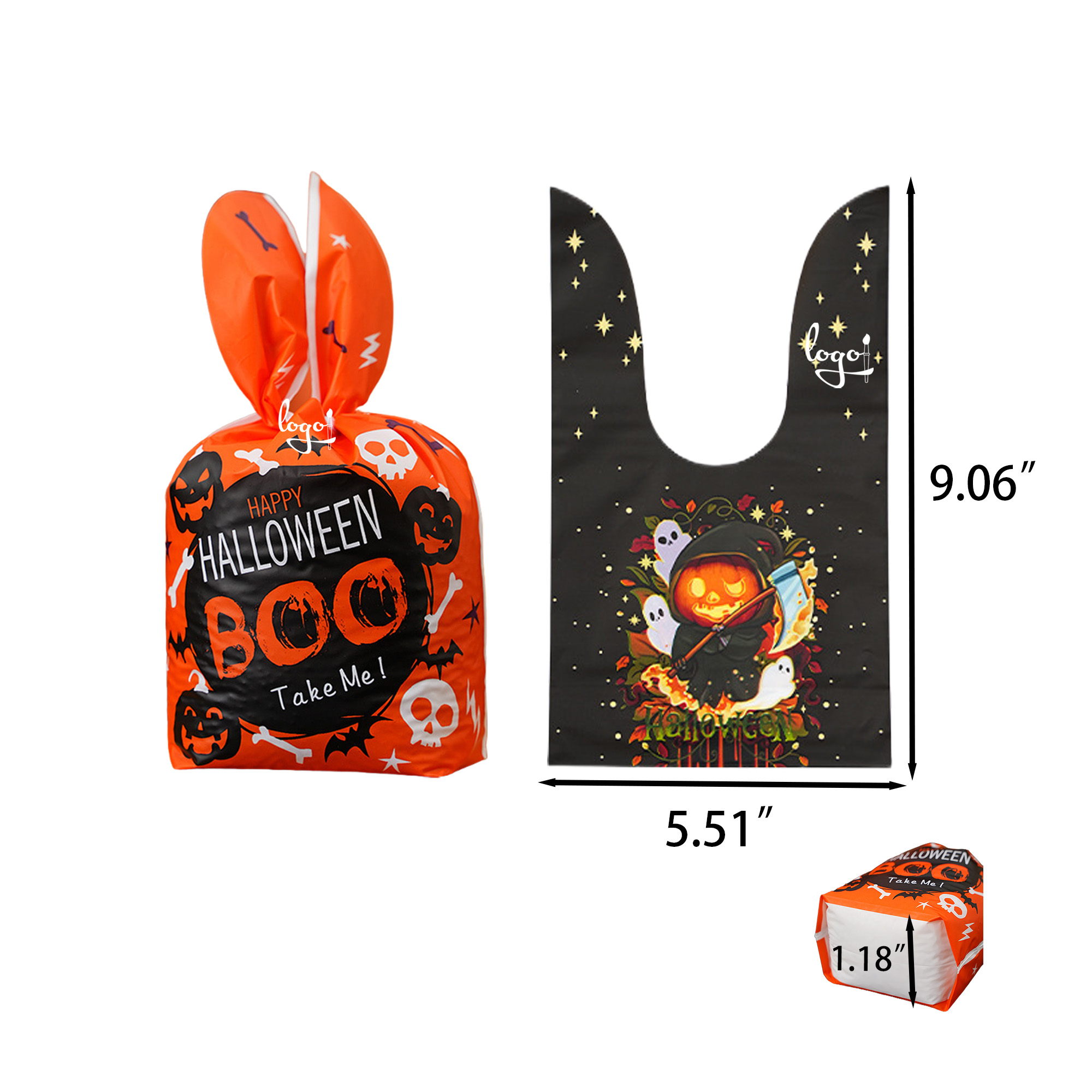 Custom Logo Halloween Candy Bag Set 8