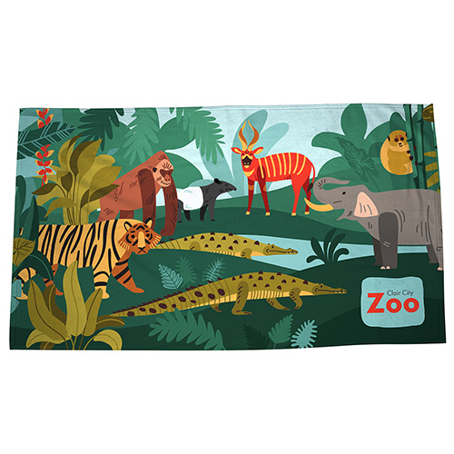 Silk Touch Beach Blanket/Towel 35" x 60" 400GSM Poly/Cotton - Full Color 6