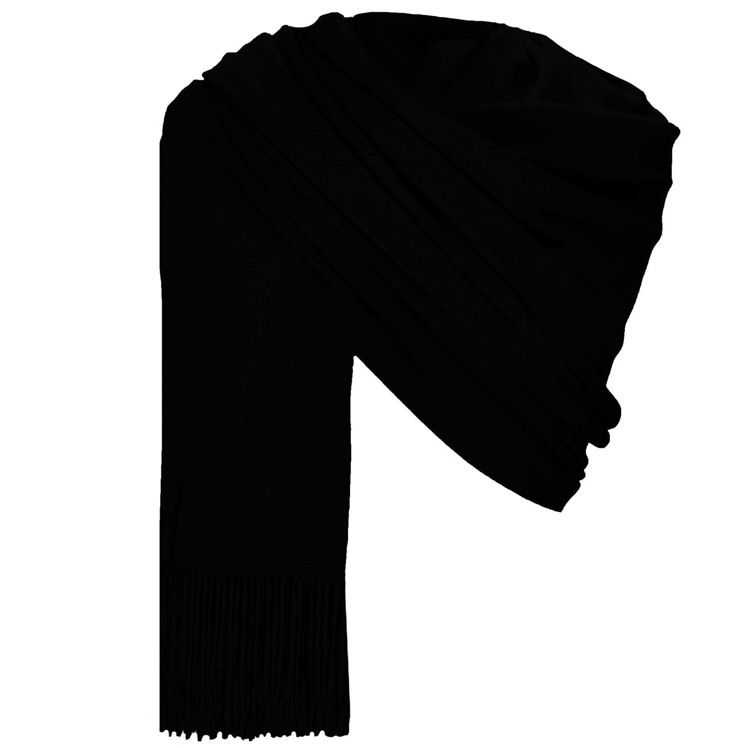 Black Pashmina Shawl with a Softer than Cashmere Feel 2