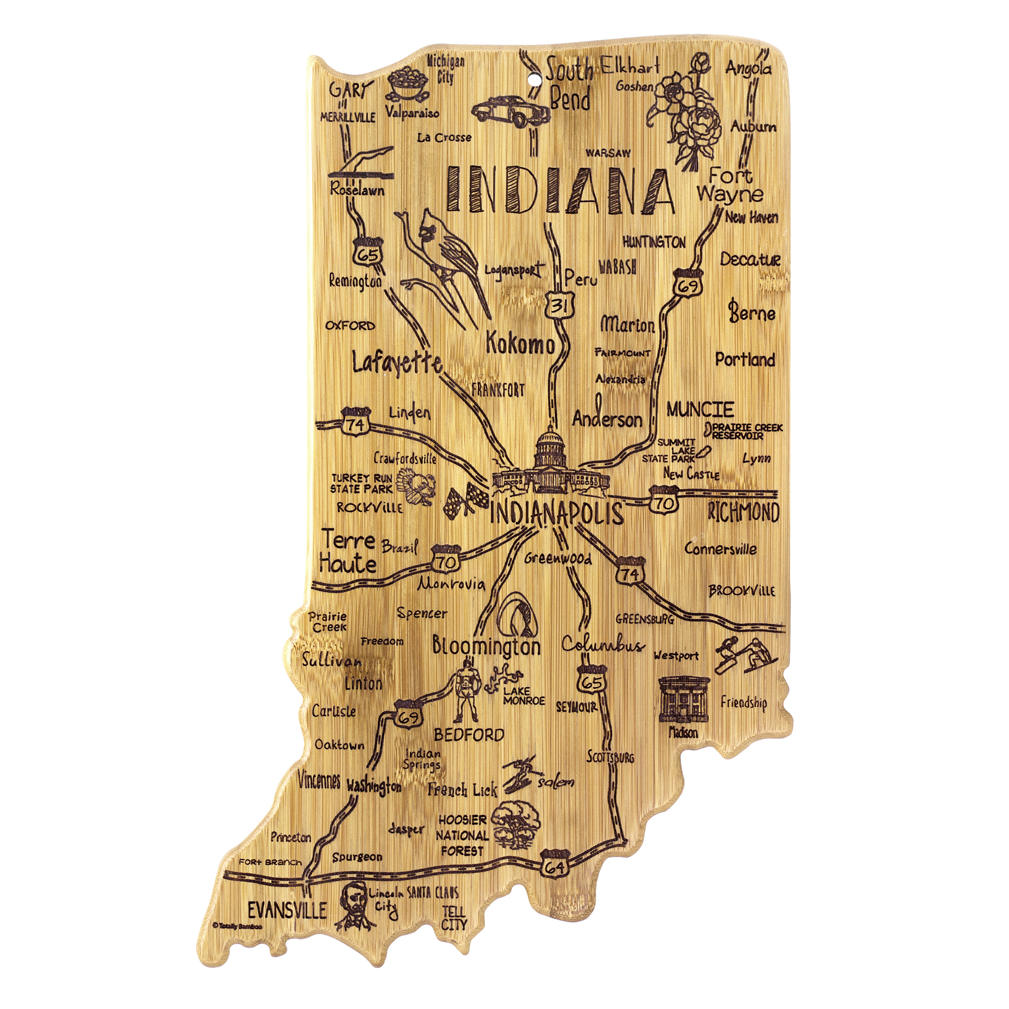Destination Indiana Cutting & Serving Board 7