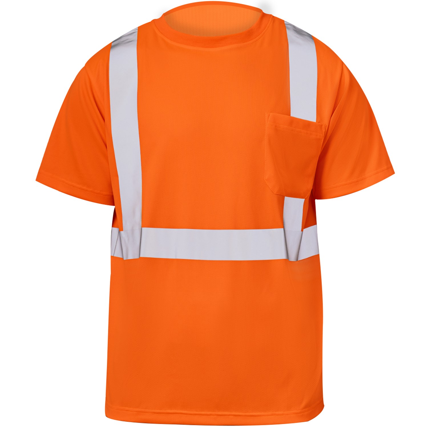 3.8 Oz. Polyester Class 2 Reflective Tape Safety T-Shirt with Pocket 4