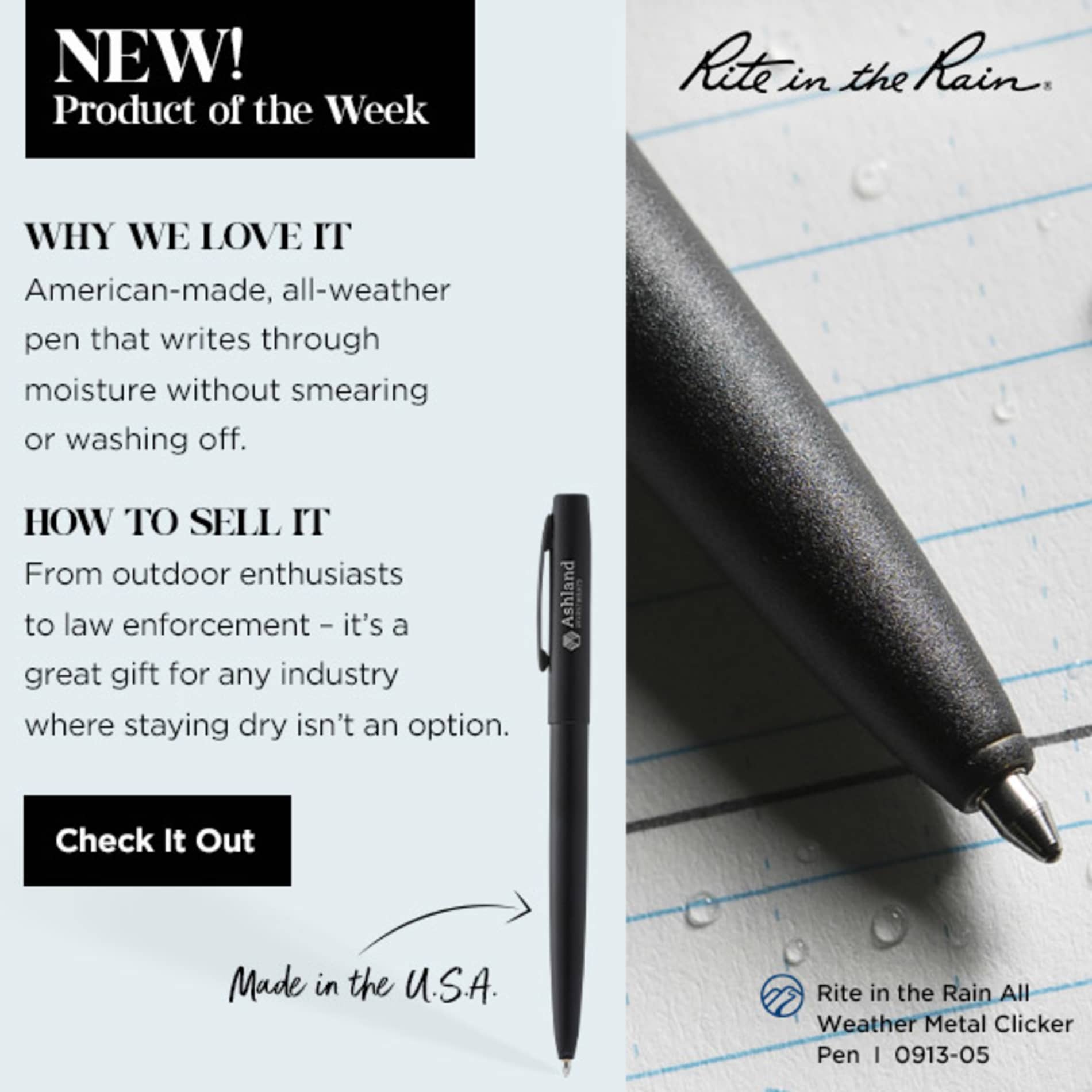 Rite in the Rain All Weather Metal Clicker Pen 7