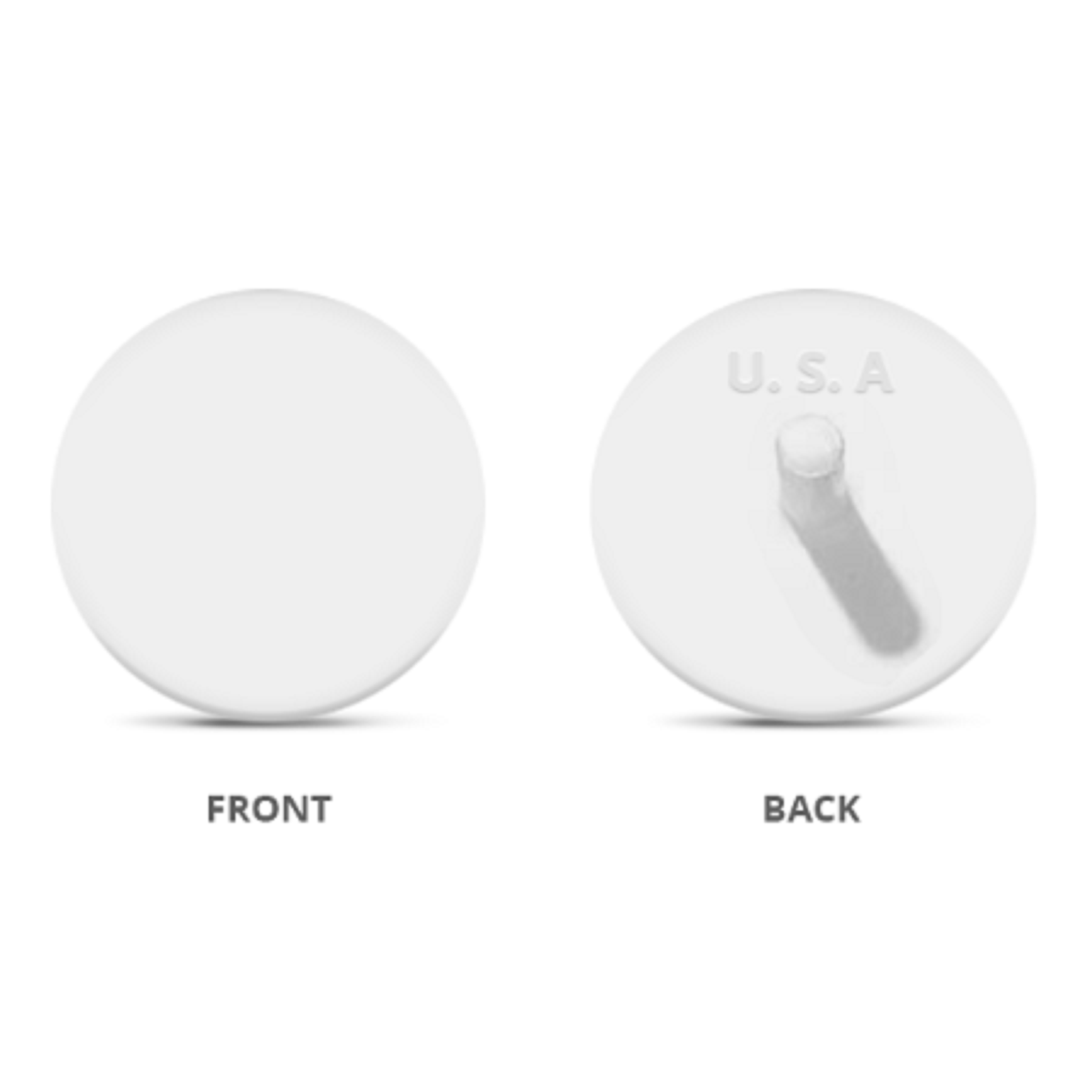 Dime Sized White Golf Ball Marker w/1 Color Imprint 11/16"