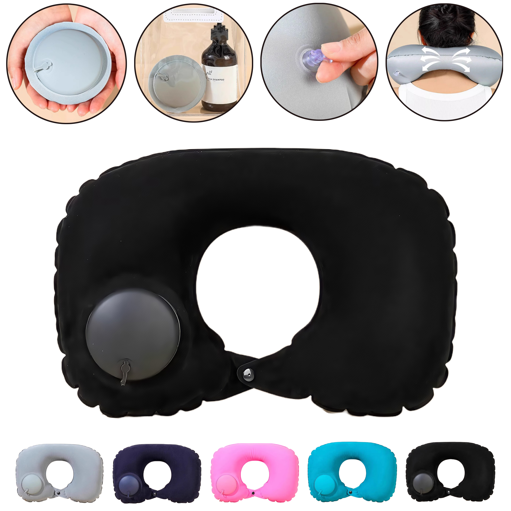 Inflatable Travel Neck Pillow for Sleeping 2