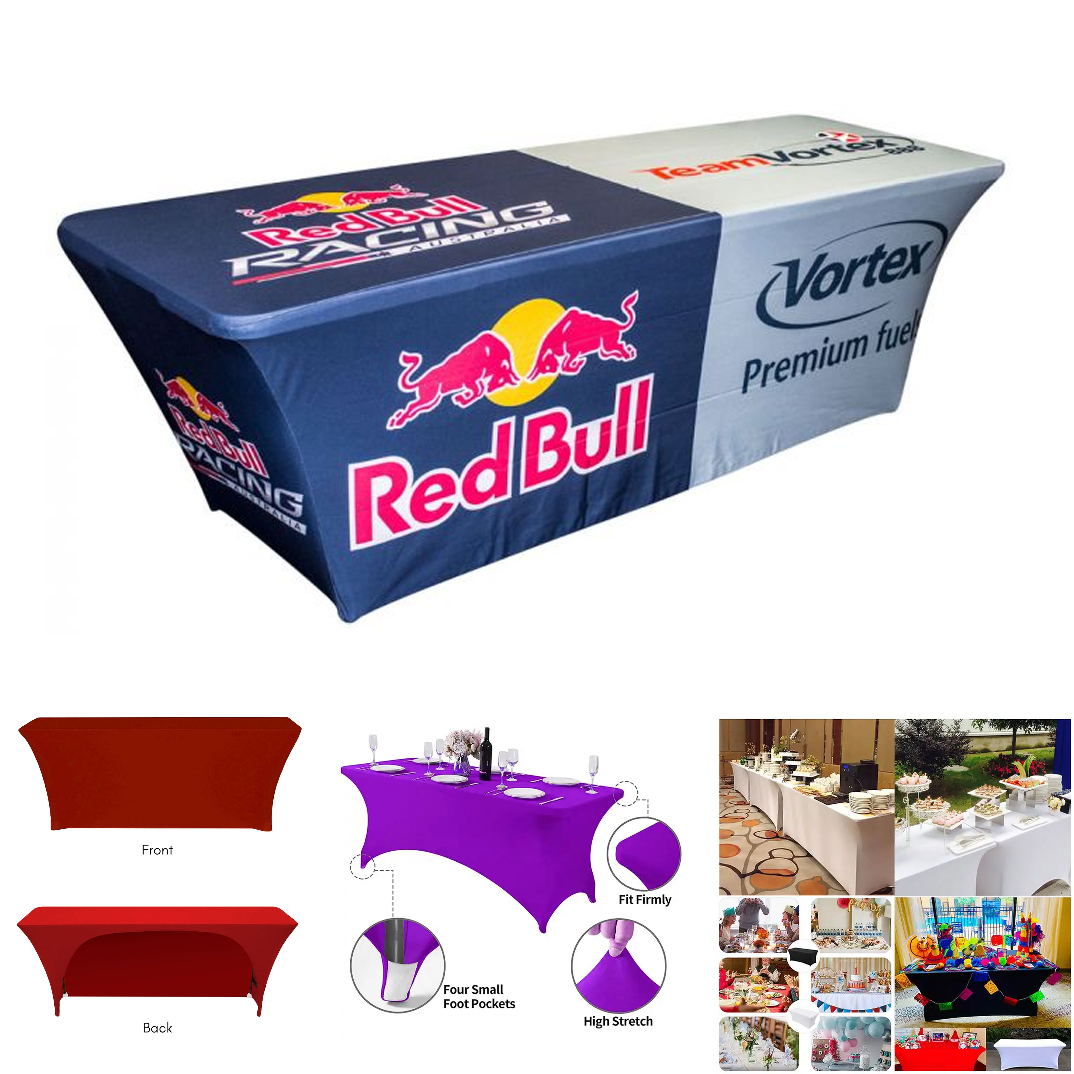 StretchFit Full-Print Fitted Table Cover 5