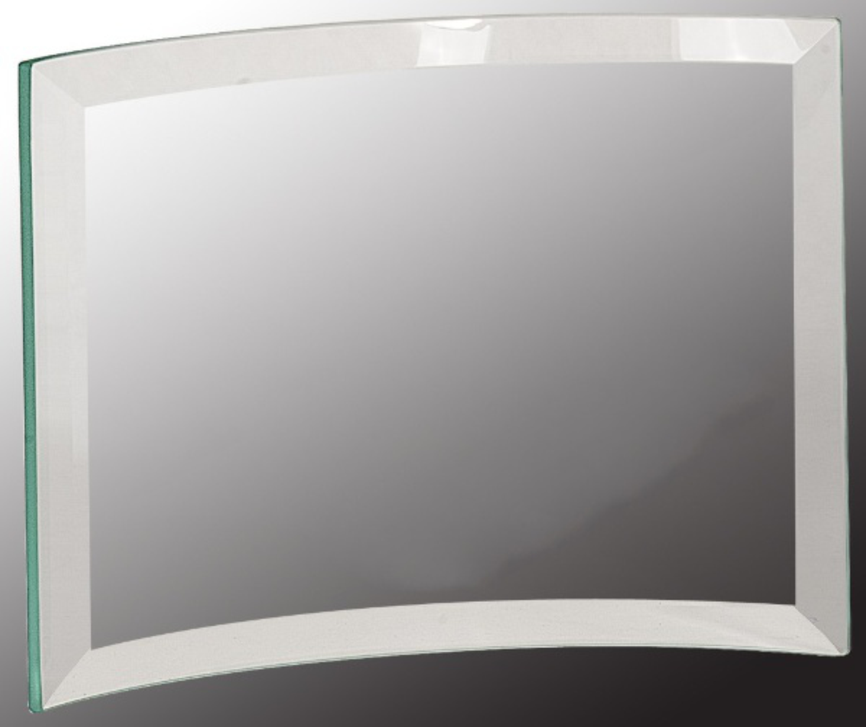 7" x 5" x 1/4" Jade Beveled Glass Crescent Award 3