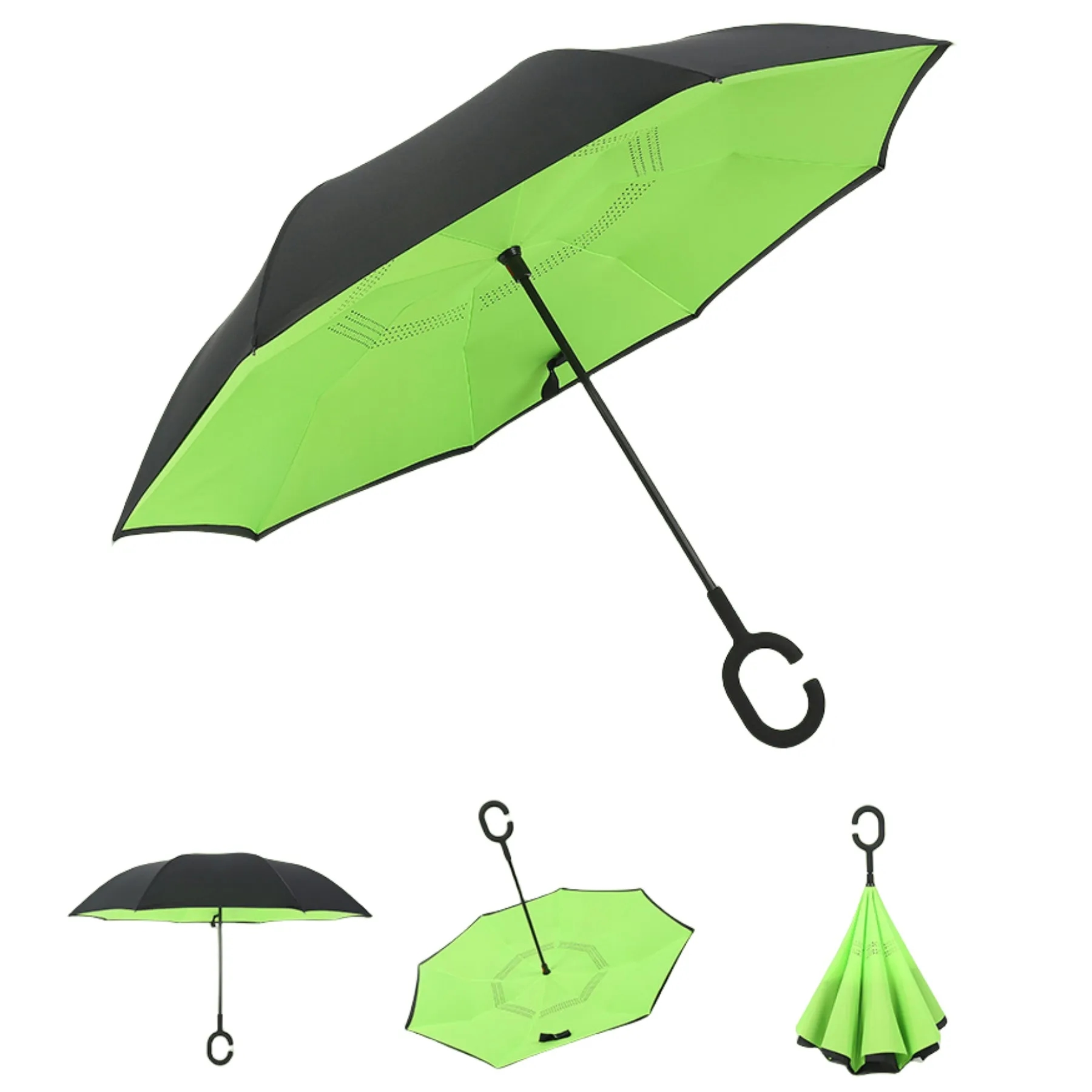 Double Layer Inversion Umbrella With C-Handle 2