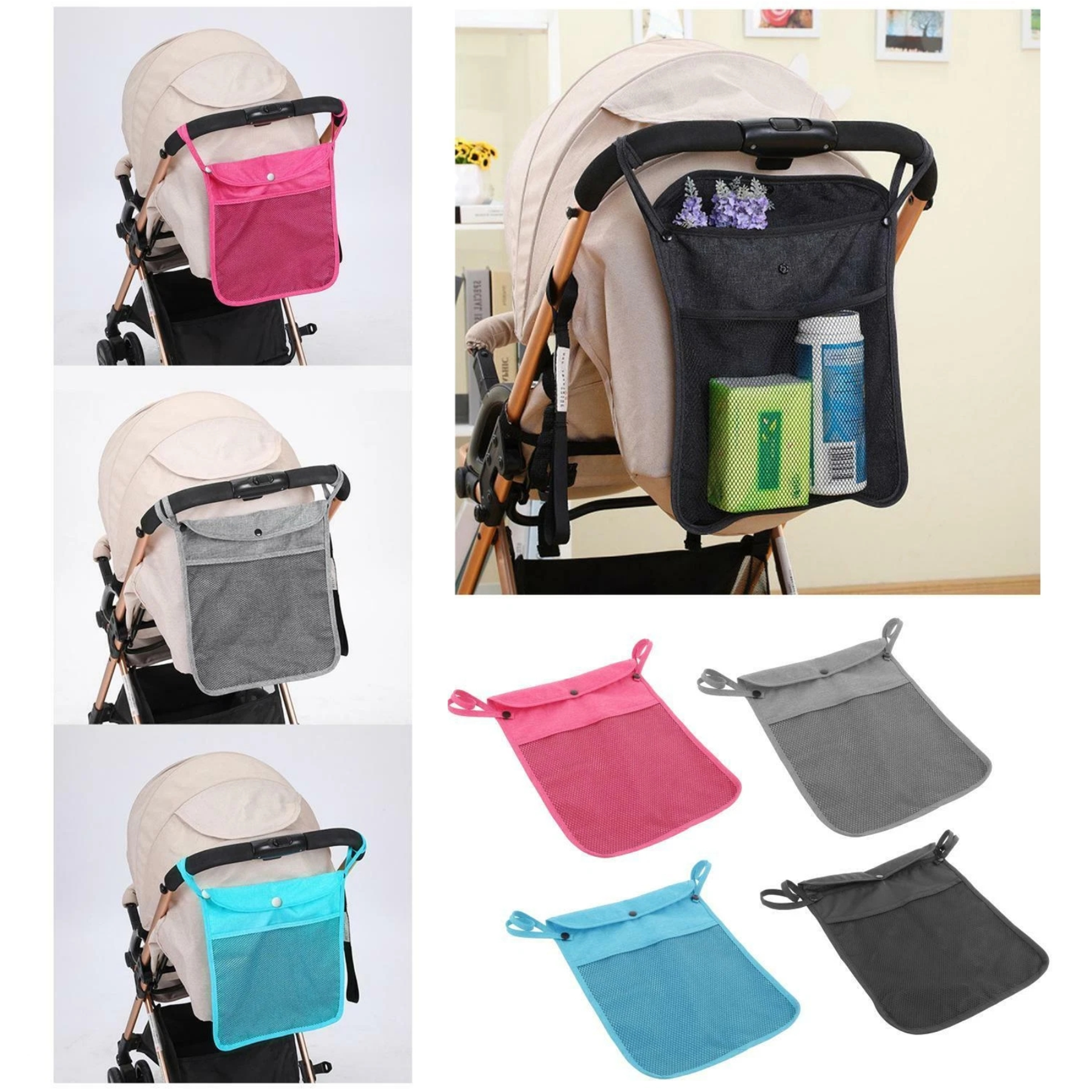 Baby Stroller Organizer Mesh Bag 2