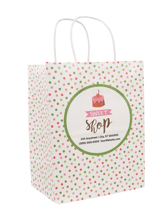 Christmas Scatter Design 1 Handle Shopper (8.5" x 10.5" x 5")