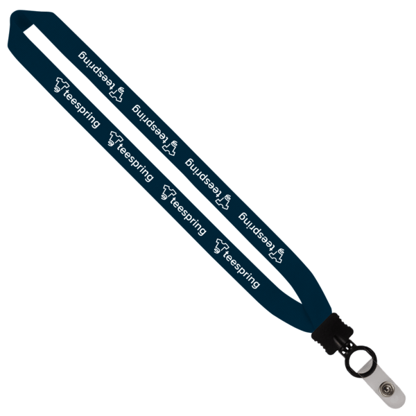 1" Cotton Lanyard with Plastic Clamshell & O-Ring 163