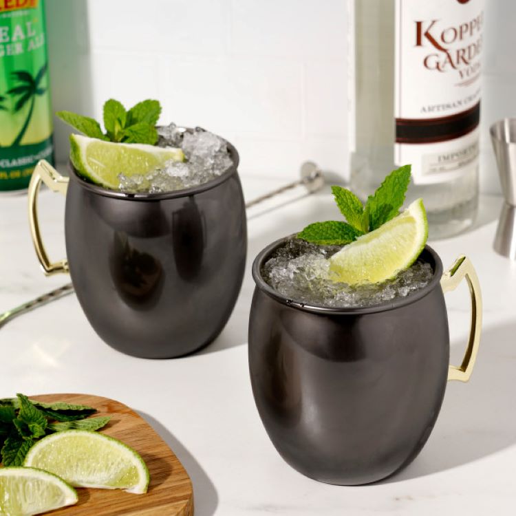 True® Black Moscow Mule Mug - Set of 2 7